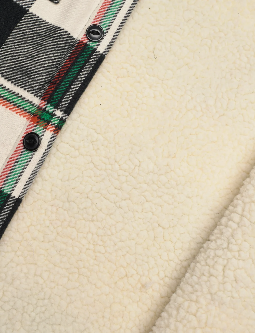 Mads Nørgaard - Flannel Teddy Seth Shirt - fleecejacken - black check - 4