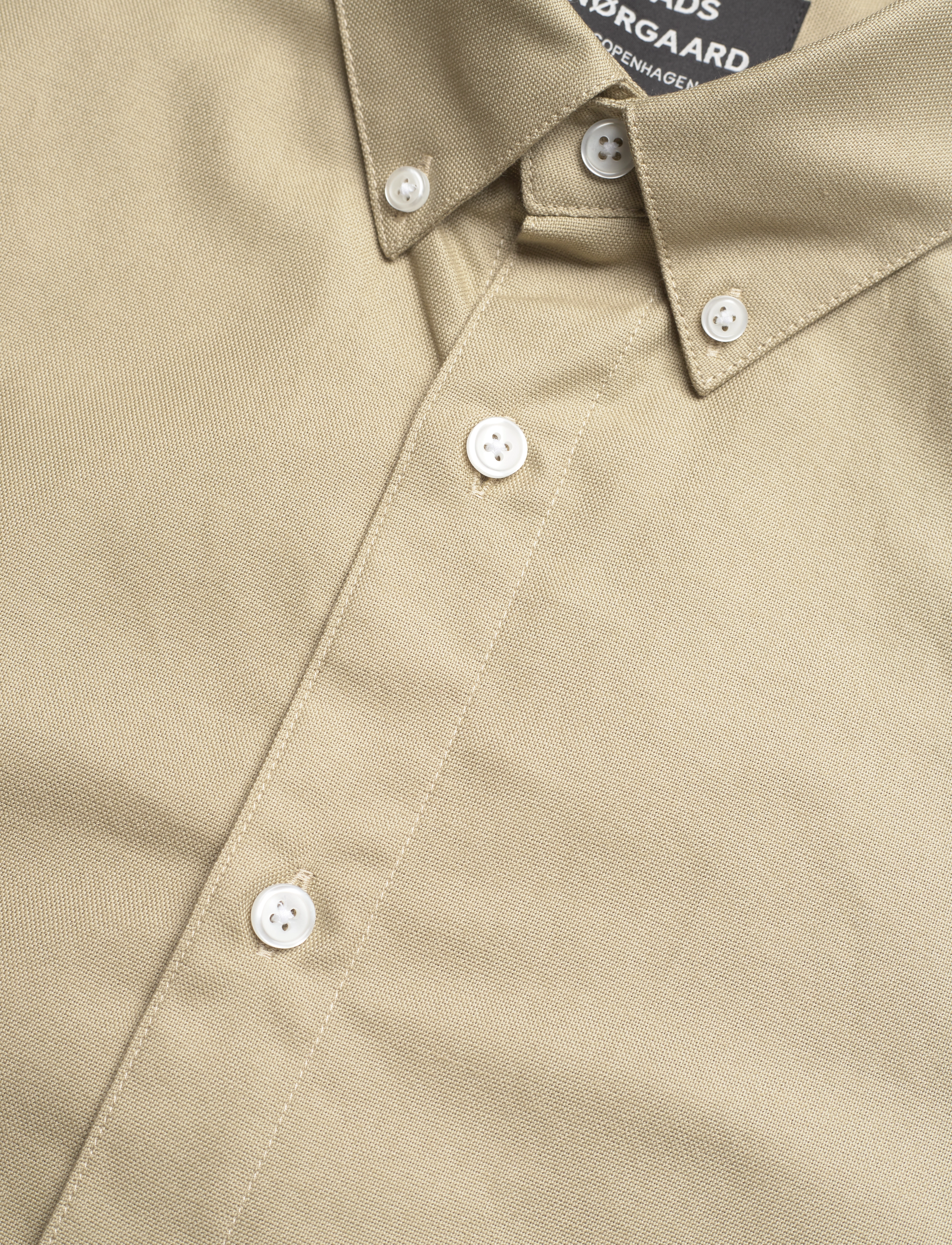 Mads Nørgaard - Cotton Oxford Sune Shirt BD - silver sage - 3