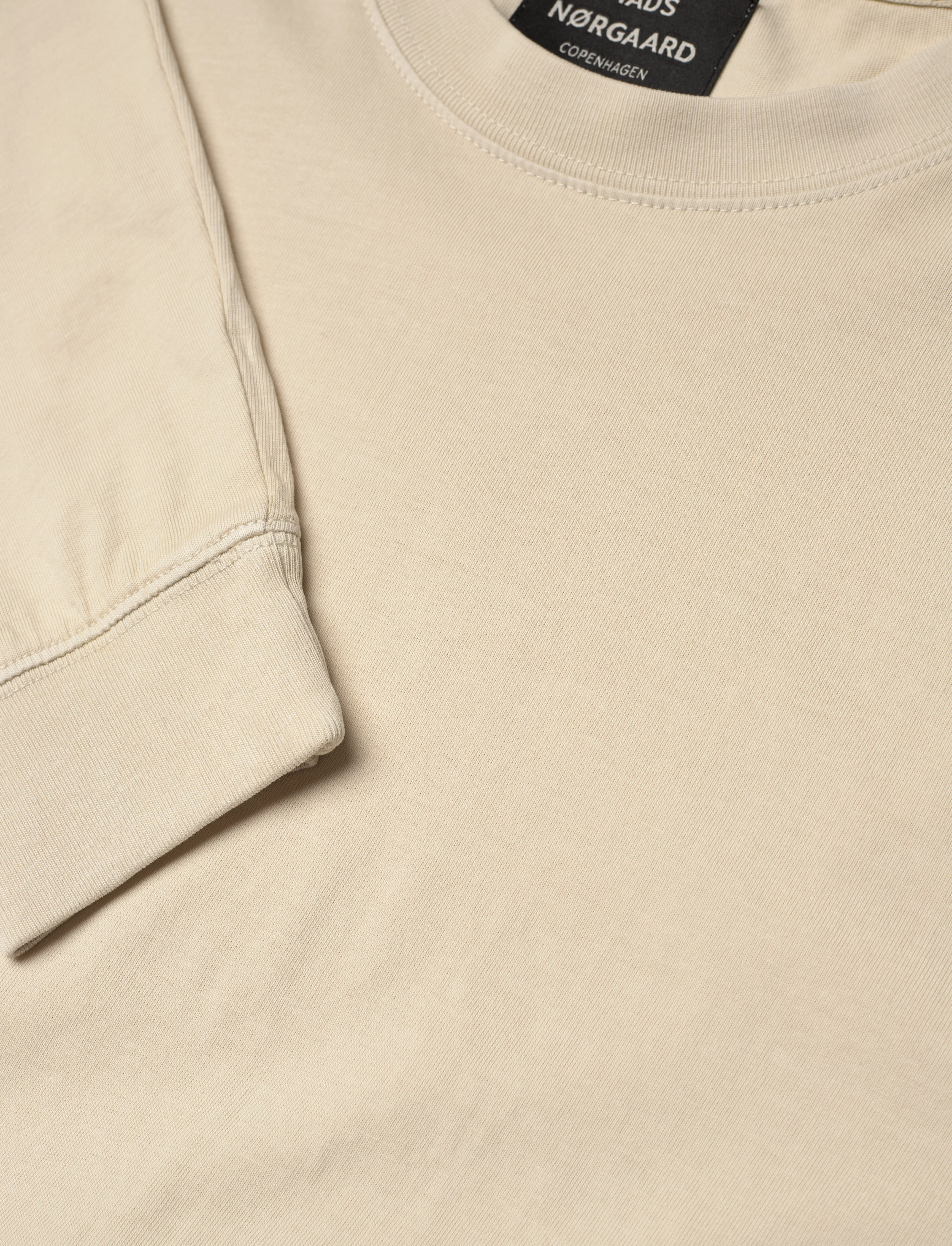 Mads Nørgaard - Cotton Jersey Dye Frode Tee LS - vanilla ice - 2