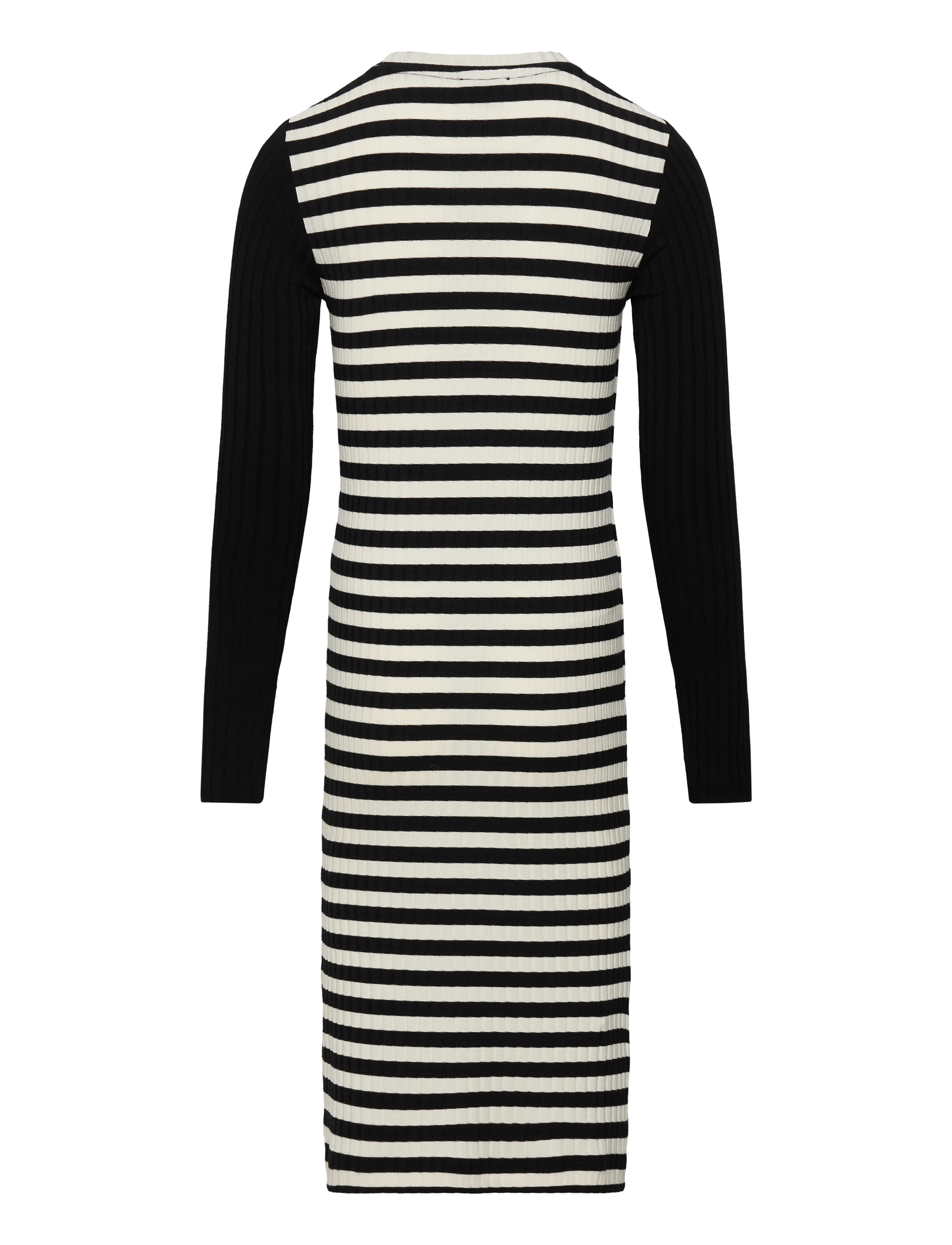 Mads Nørgaard - 5x5 Classic Dubina B Dress - langærmede hverdagskjoler - black/vanilla ice - 1