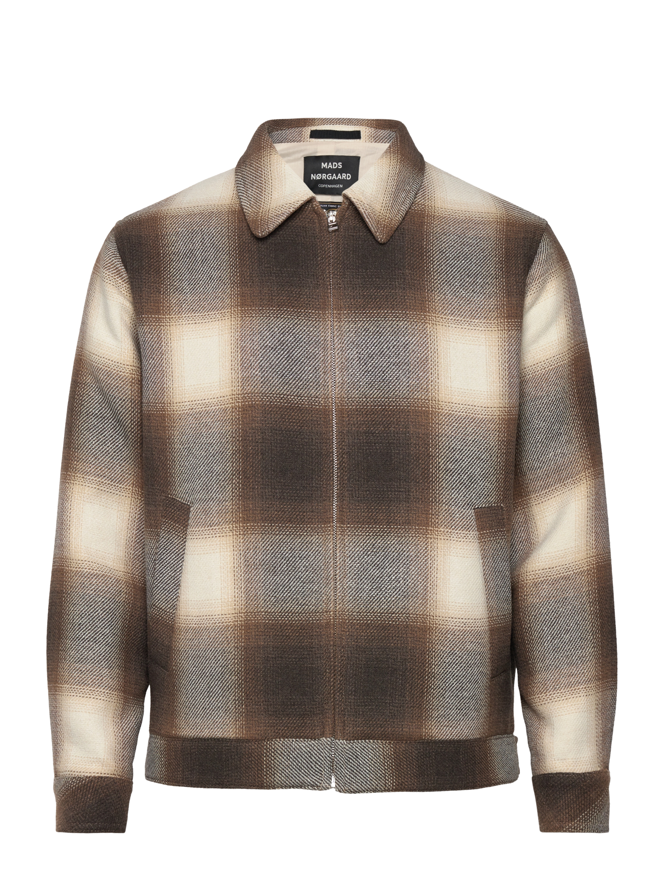 Mads Nørgaard Shadow Check Norton Jacket - Tøj - DESERT PALM CHECK / brown