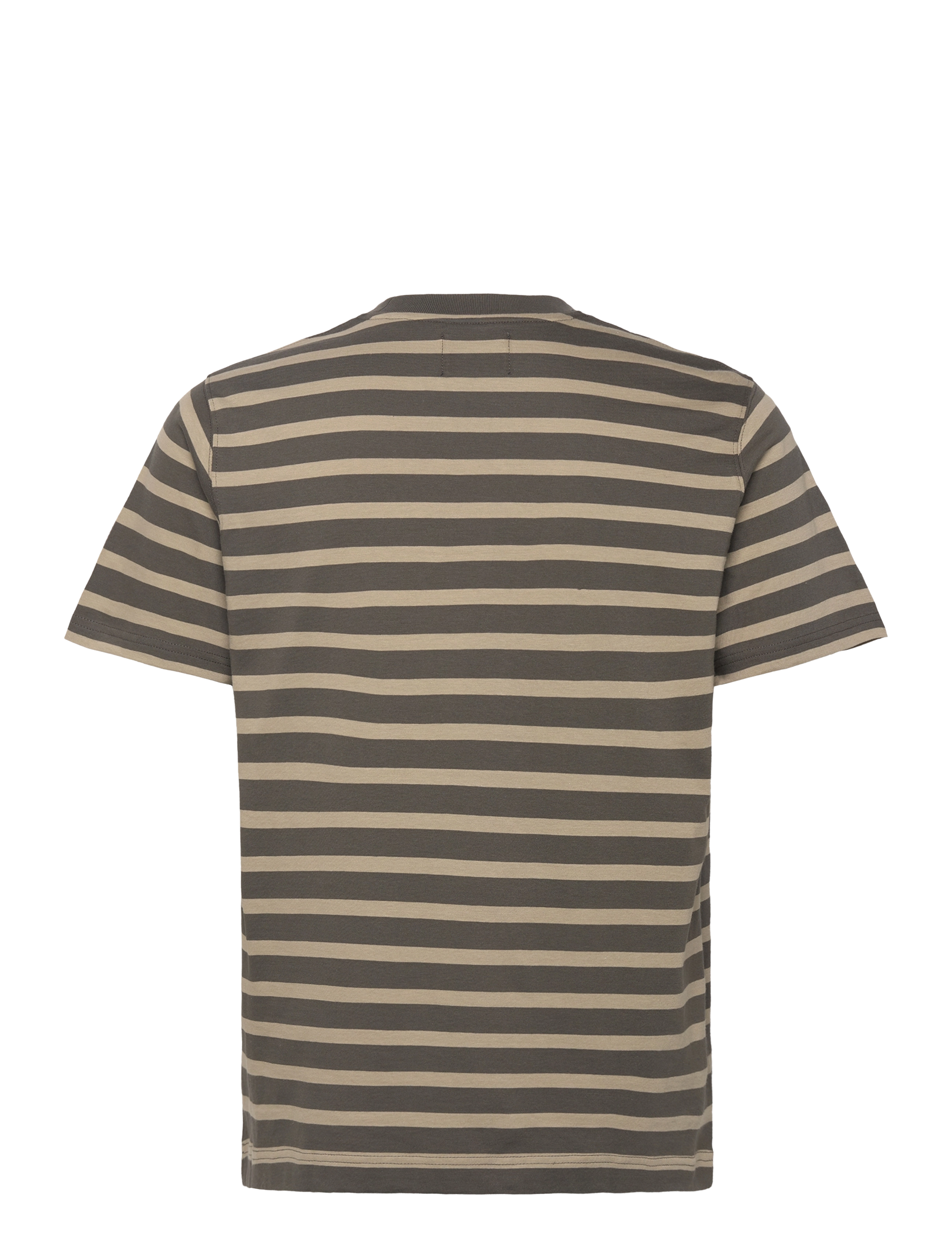 Mads Nørgaard - Cotton Jersey Stripe Frode Tee - silver sage/beluga - 1