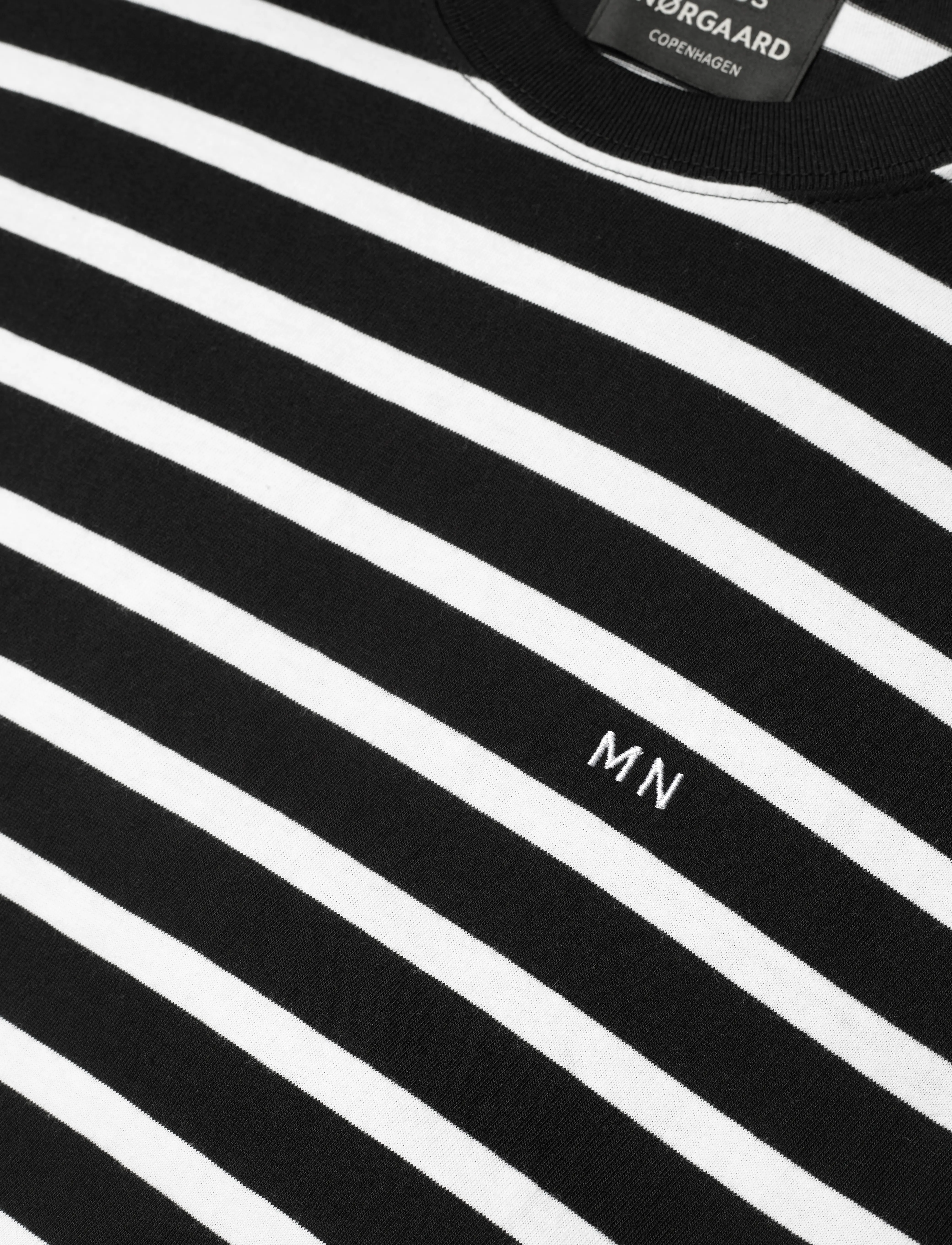 Mads Nørgaard - Cotton Jersey Stripe Frode Tee - white/black - 2