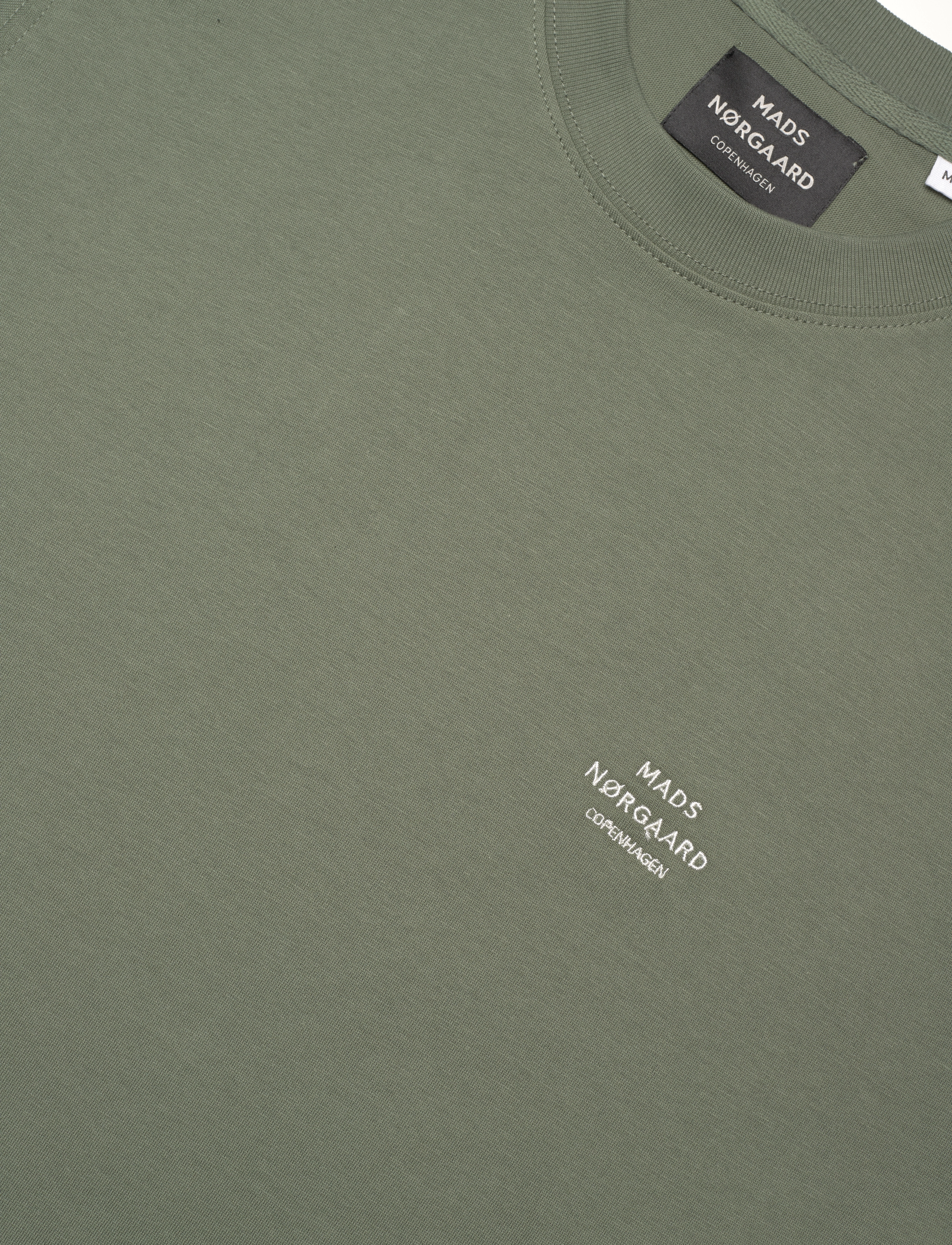 Mads Nørgaard - Cotton Jersey Frode Emb Logo Tee - duck green - 2