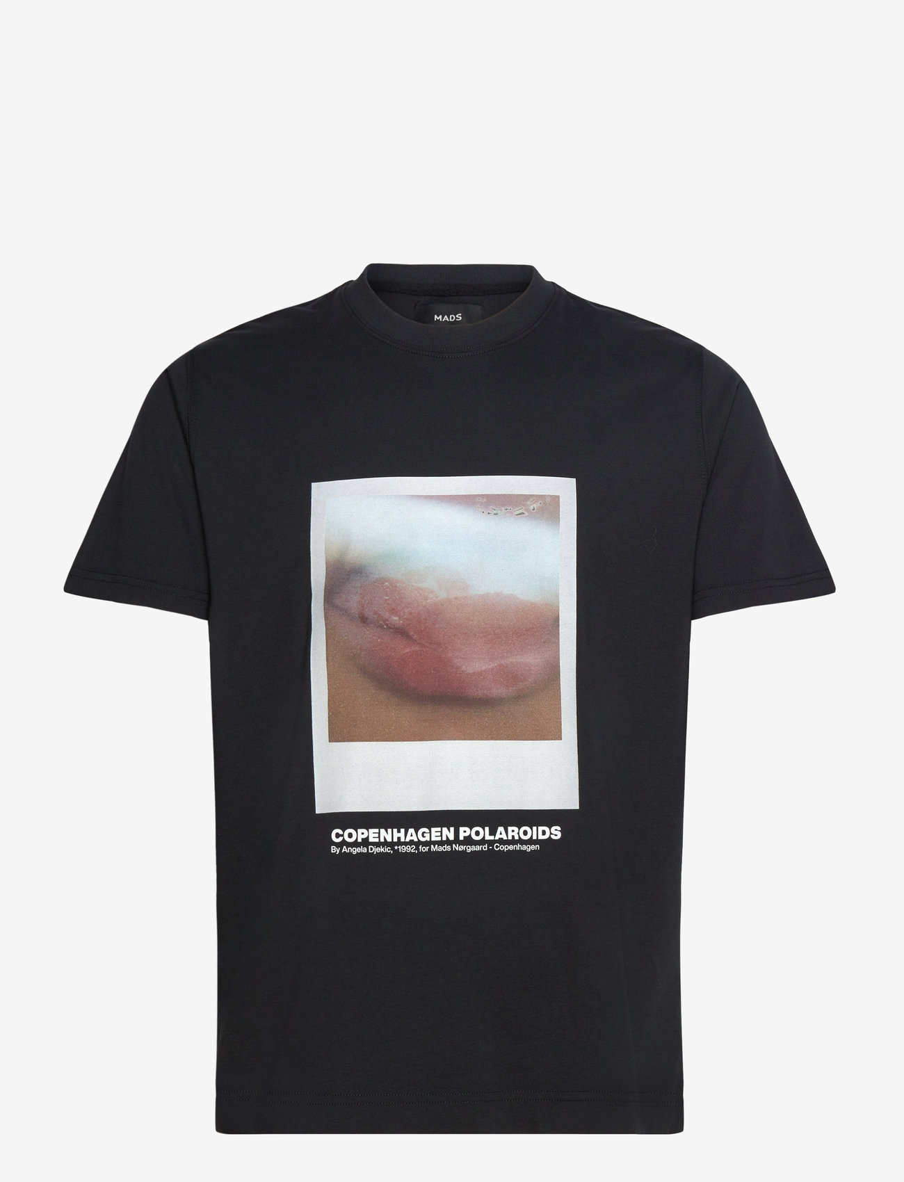 Mads Nørgaard - Cotton Jersey Frode Poloroide Tee - black - 0