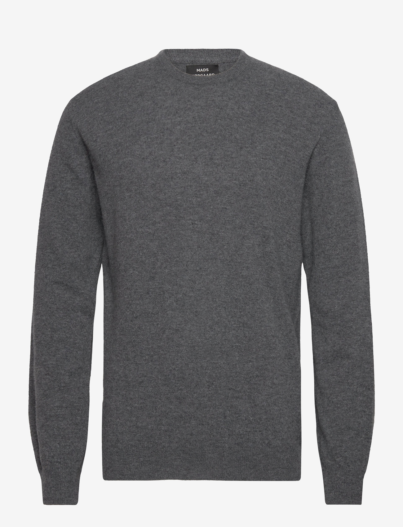 Mads Nørgaard - Eco Wool Karsten Knit - round necks - charcoal melange - 0