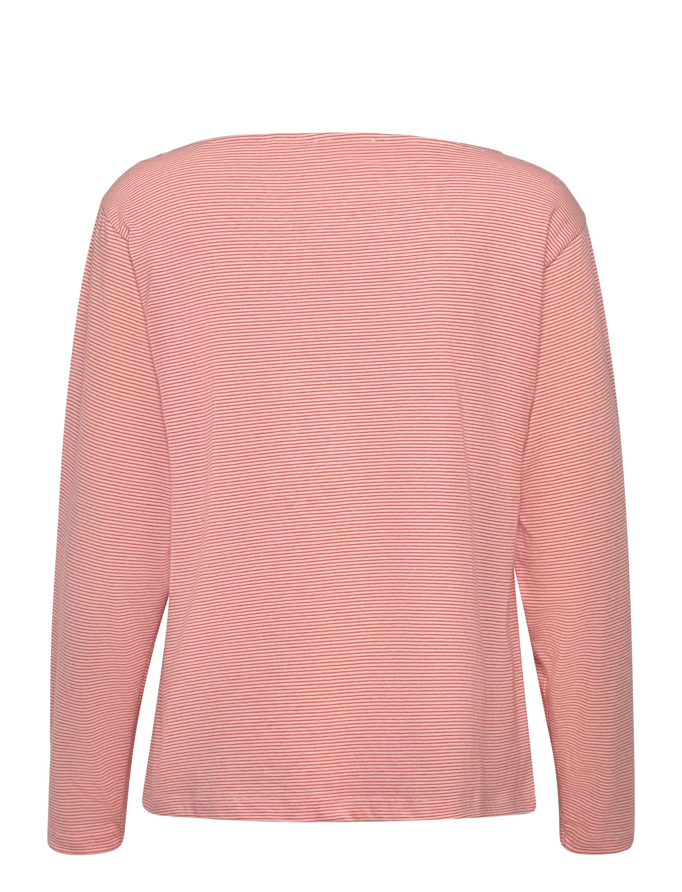 Mads Nørgaard - Crisp Jersey Silke Tee LS - cherry tomato/snow white - 1