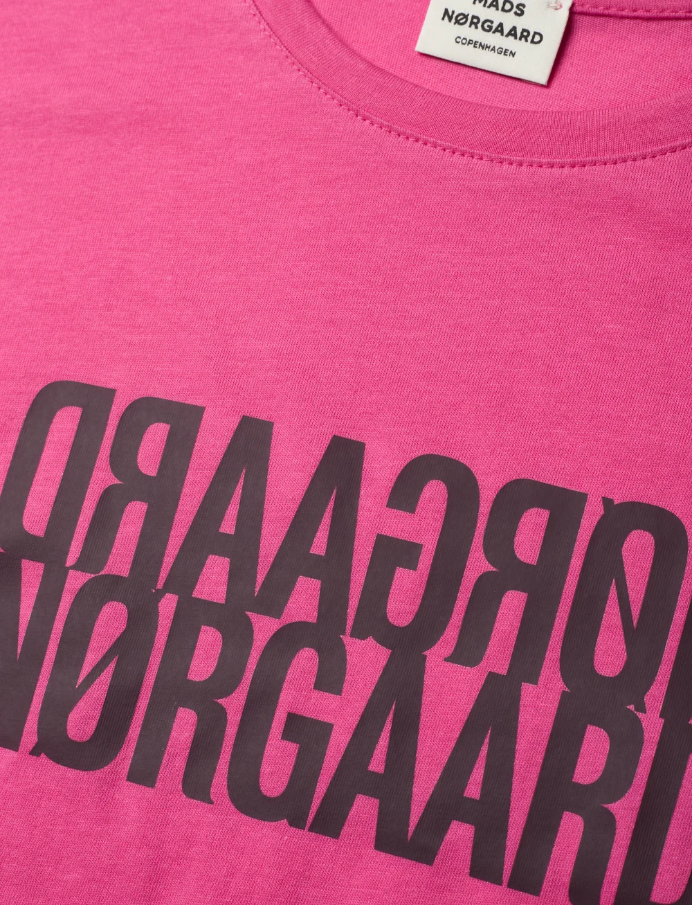 Mads Nørgaard - Single Organic Tuvina Tee - kurzärmelige - carmine rose - 2