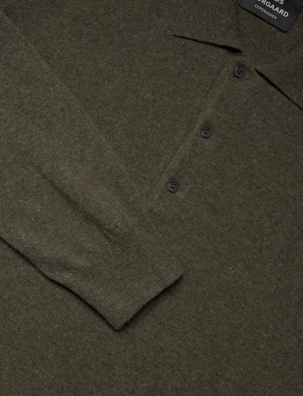 Mads Nørgaard - Eco Wool Tristan Knit - polostrik - beluga - 2