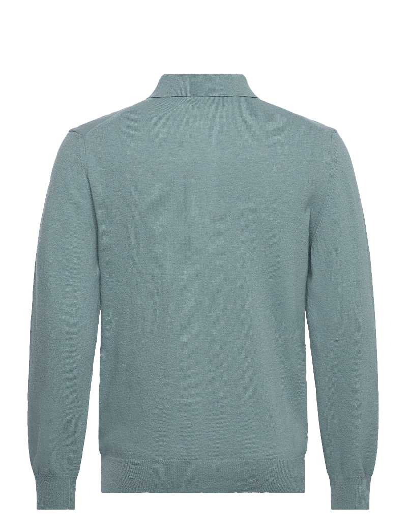 Mads Nørgaard - Eco Wool Tristan Knit - gestrickte polohemden - slate - 1