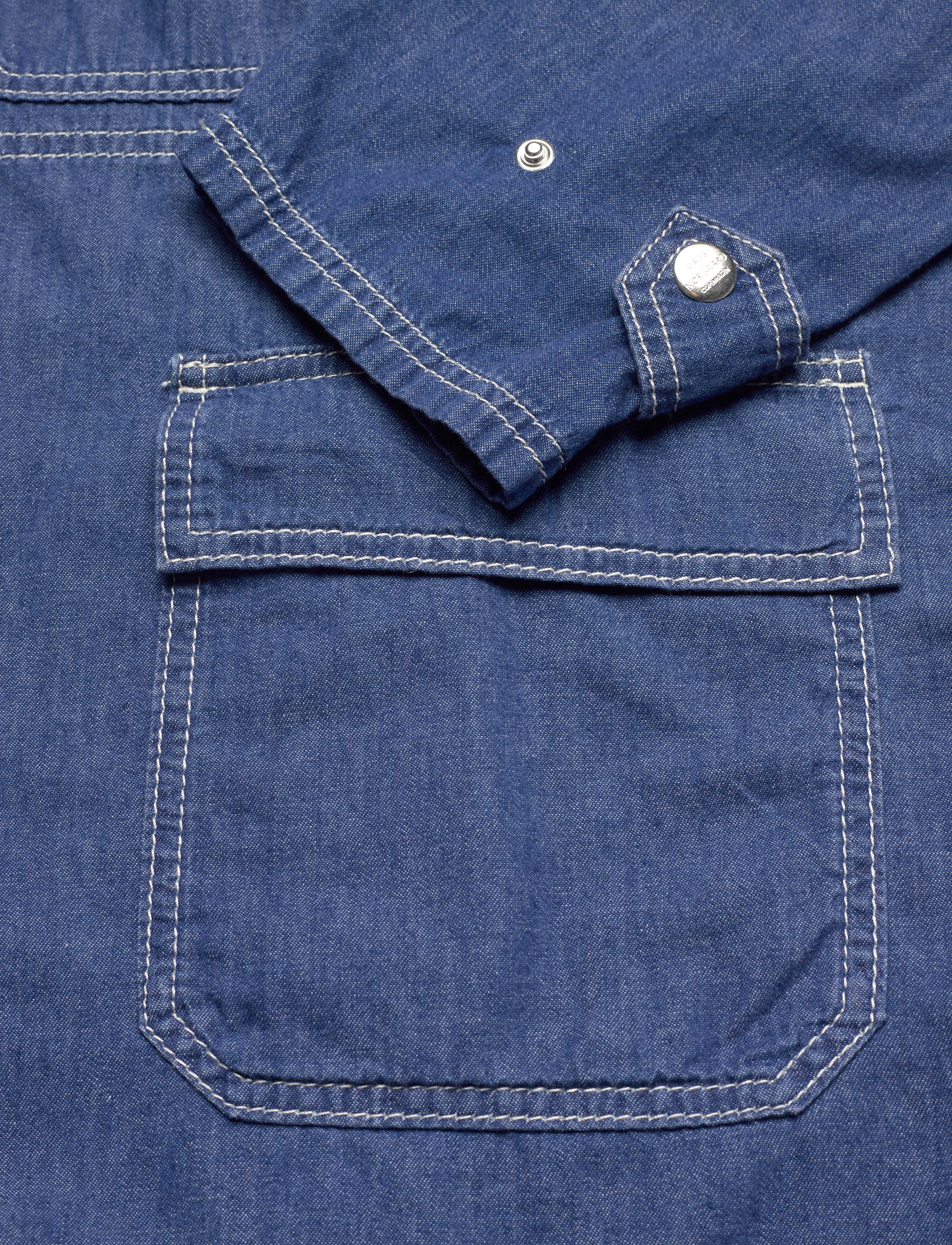 Mads Nørgaard - Air Denim Johnny Jacket - mid blue denim - 3