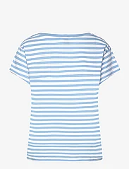 Mads Nørgaard - Organic Jersey Stripe Torva Tee - t-shirts - alaskan blue/brilliant white - 1