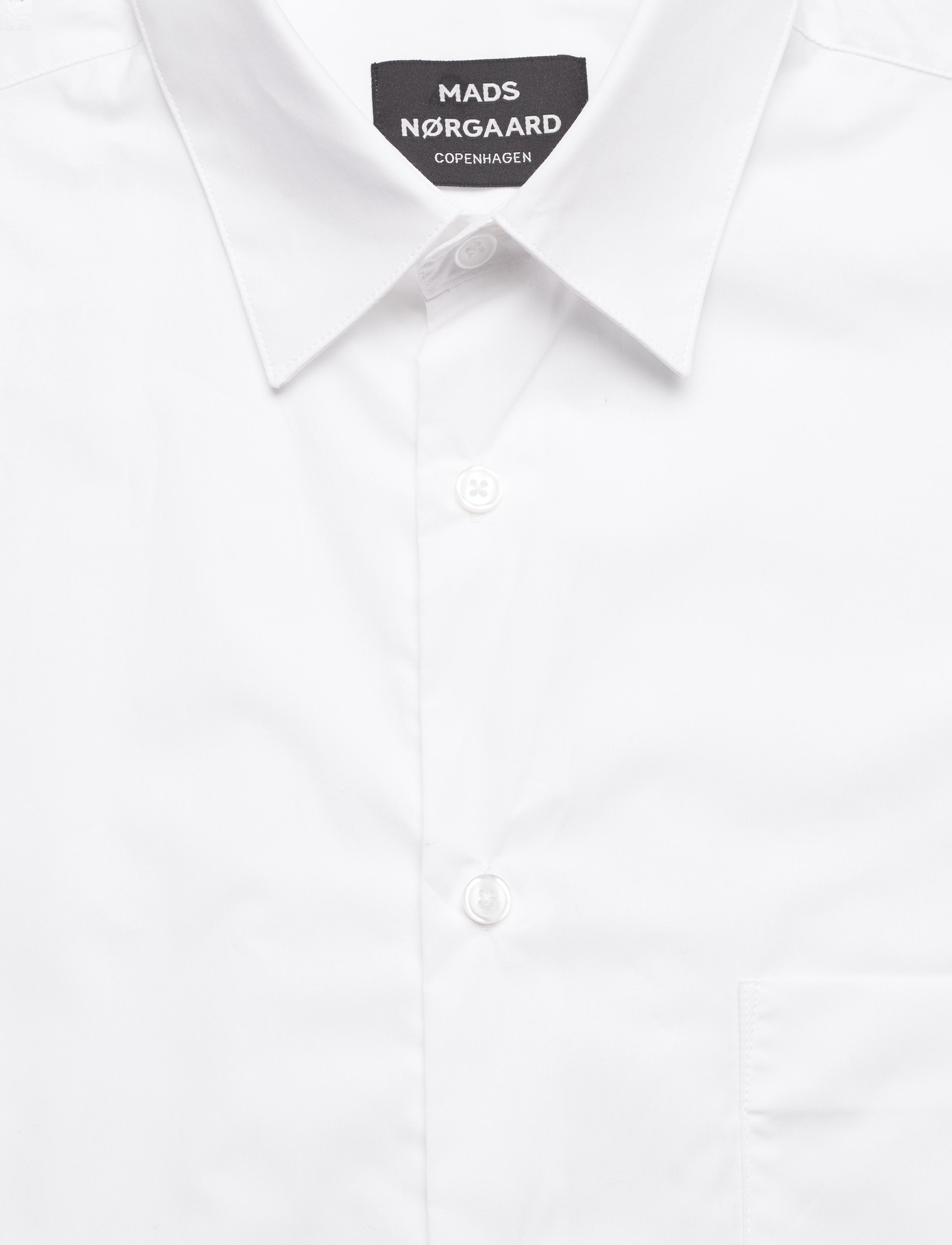 Mads Nørgaard - Organic Cotton Poplin Sune Shirt - white - 2