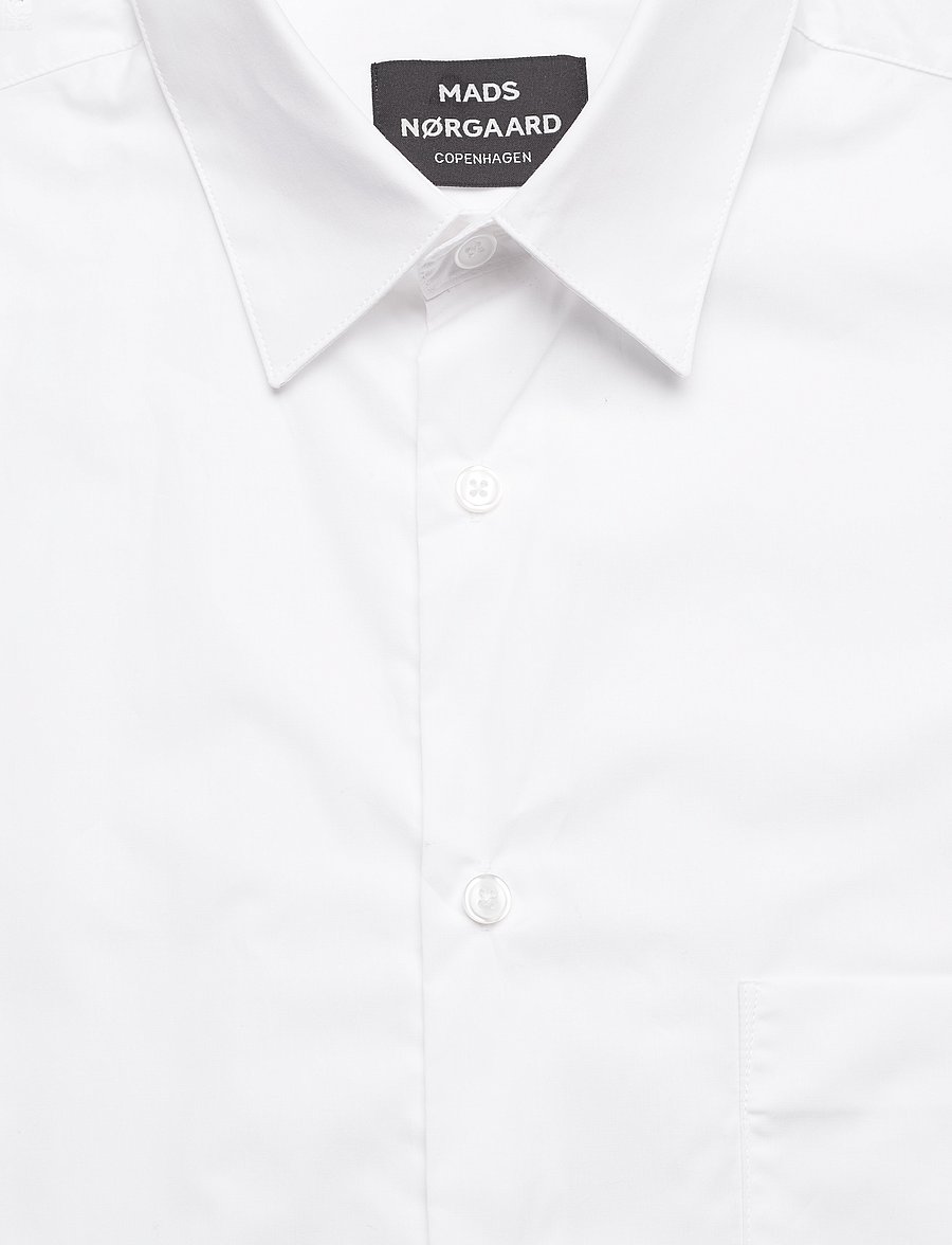 Mads Nørgaard - Organic Cotton Poplin Sune Shirt - white - 2