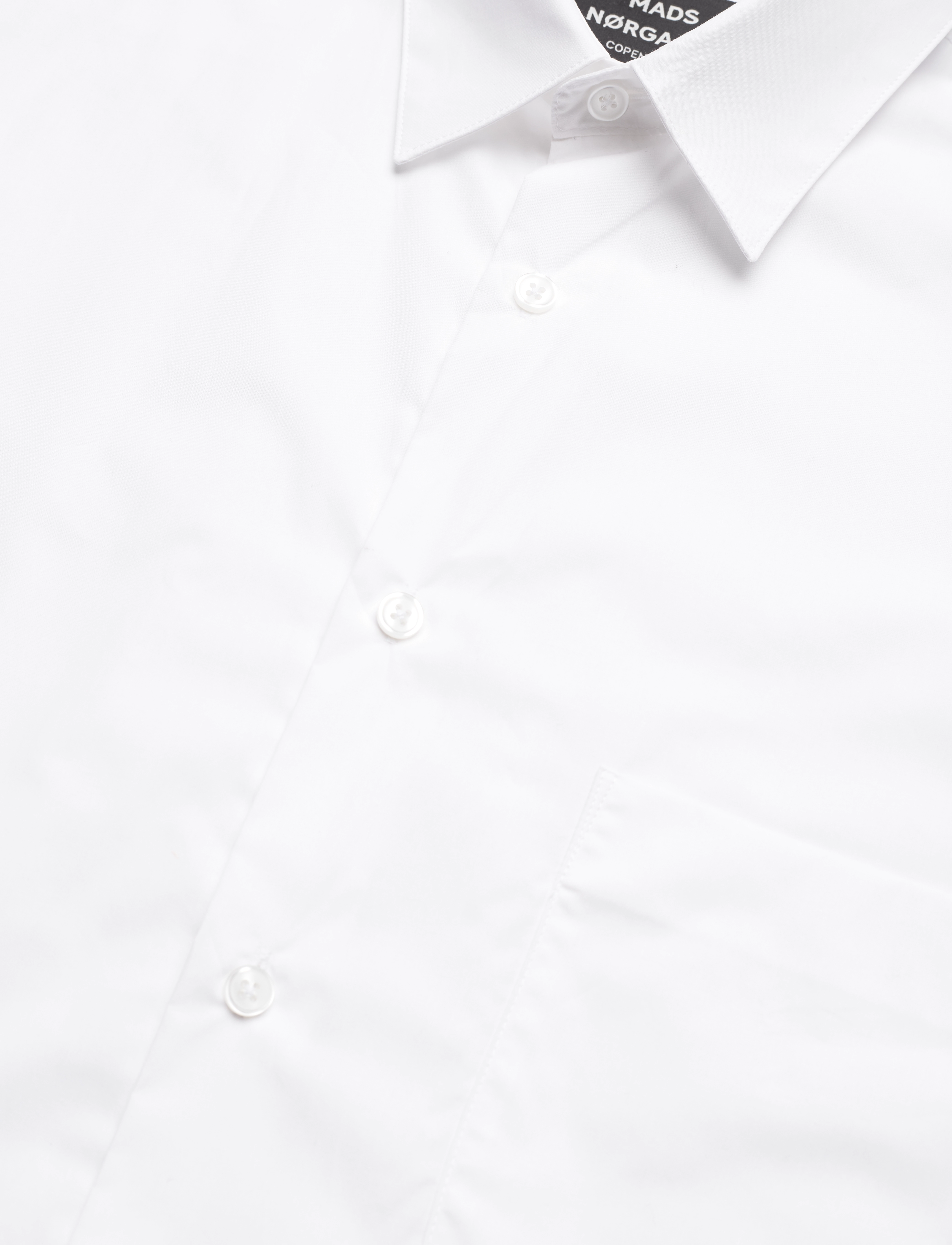 Mads Nørgaard - Organic Cotton Poplin Sune Shirt - white - 3