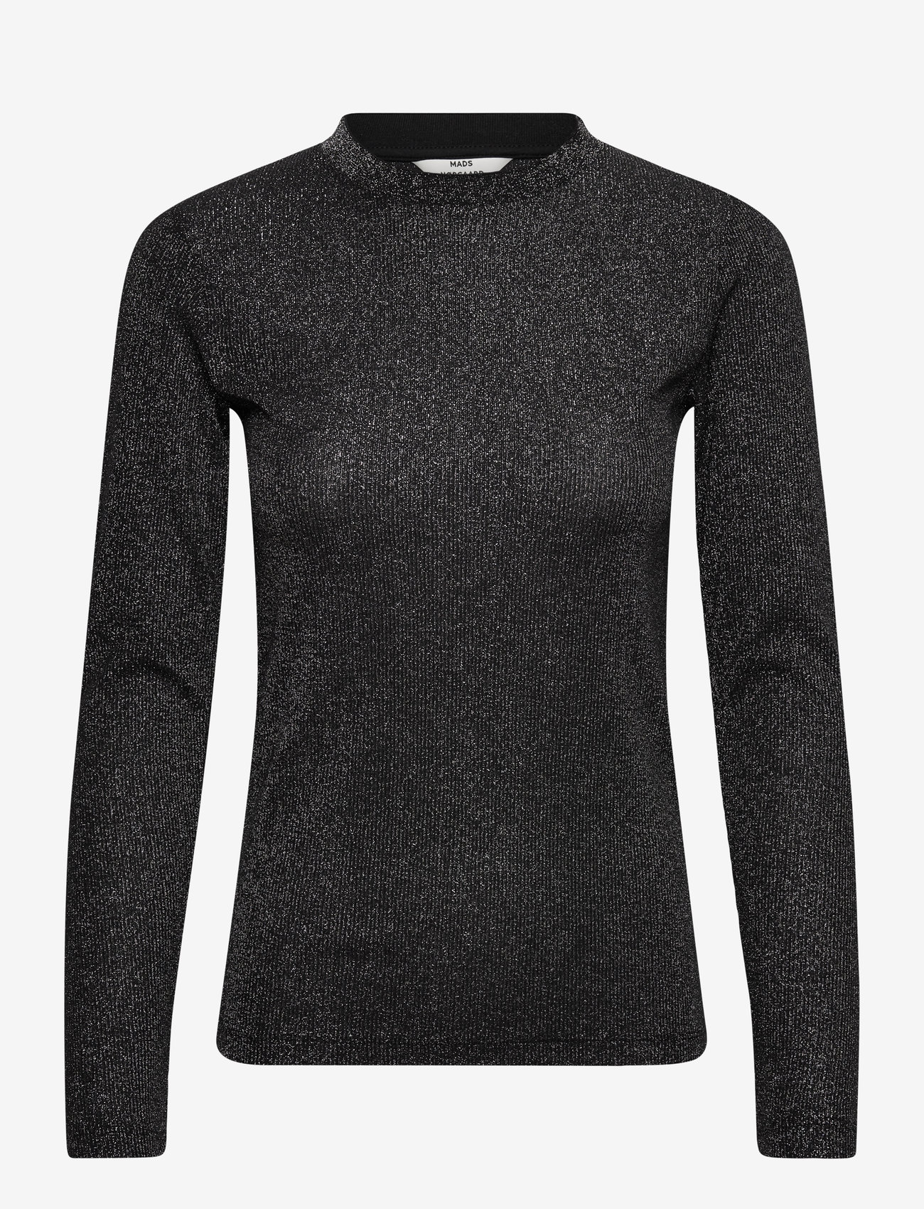 Mads Nørgaard - 2x2 Lurex Tuba Tee LS - herbstliche kleidung - black/gun metal - 0