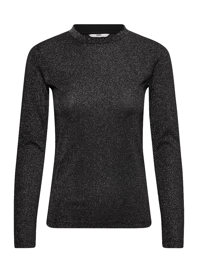 Mads Nørgaard - 2x2 Lurex Tuba Tee LS - langärmlige tops - black/gun metal - 0