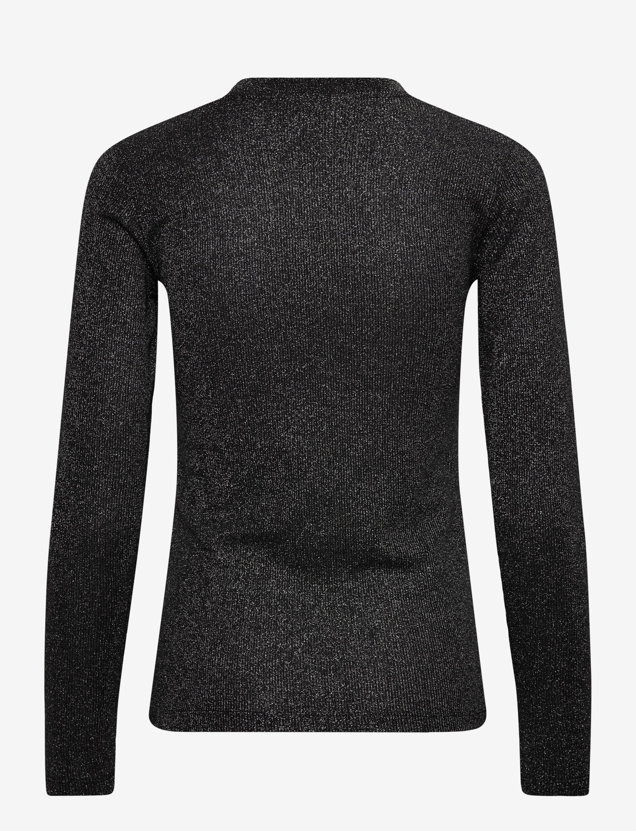 Mads Nørgaard - 2x2 Lurex Tuba Tee LS - herbstliche kleidung - black/gun metal - 1