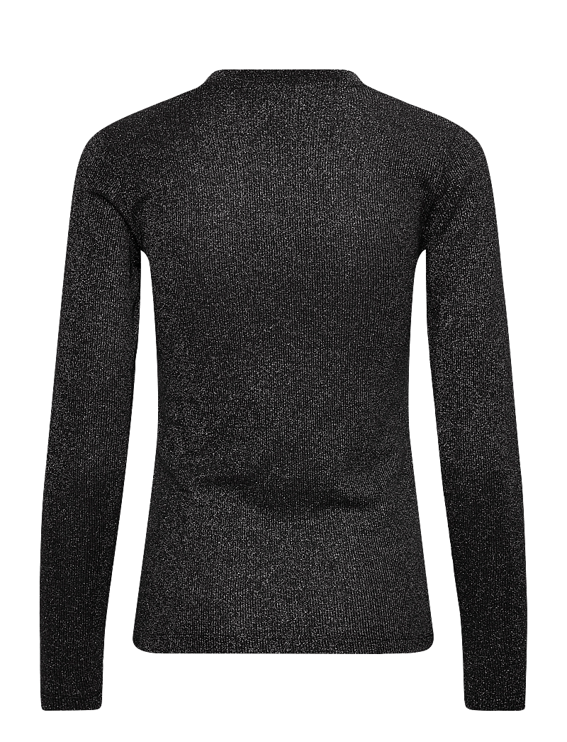 Mads Nørgaard - 2x2 Lurex Tuba Tee LS - langärmlige tops - black/gun metal - 1