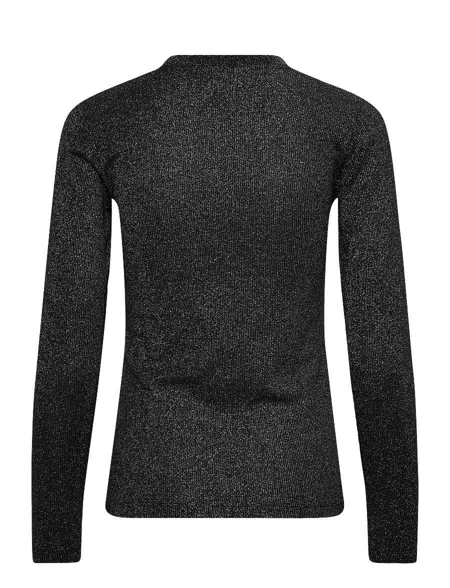 Mads Nørgaard - 2x2 Lurex Tuba Tee LS - långärmade toppar - black/gun metal - 1