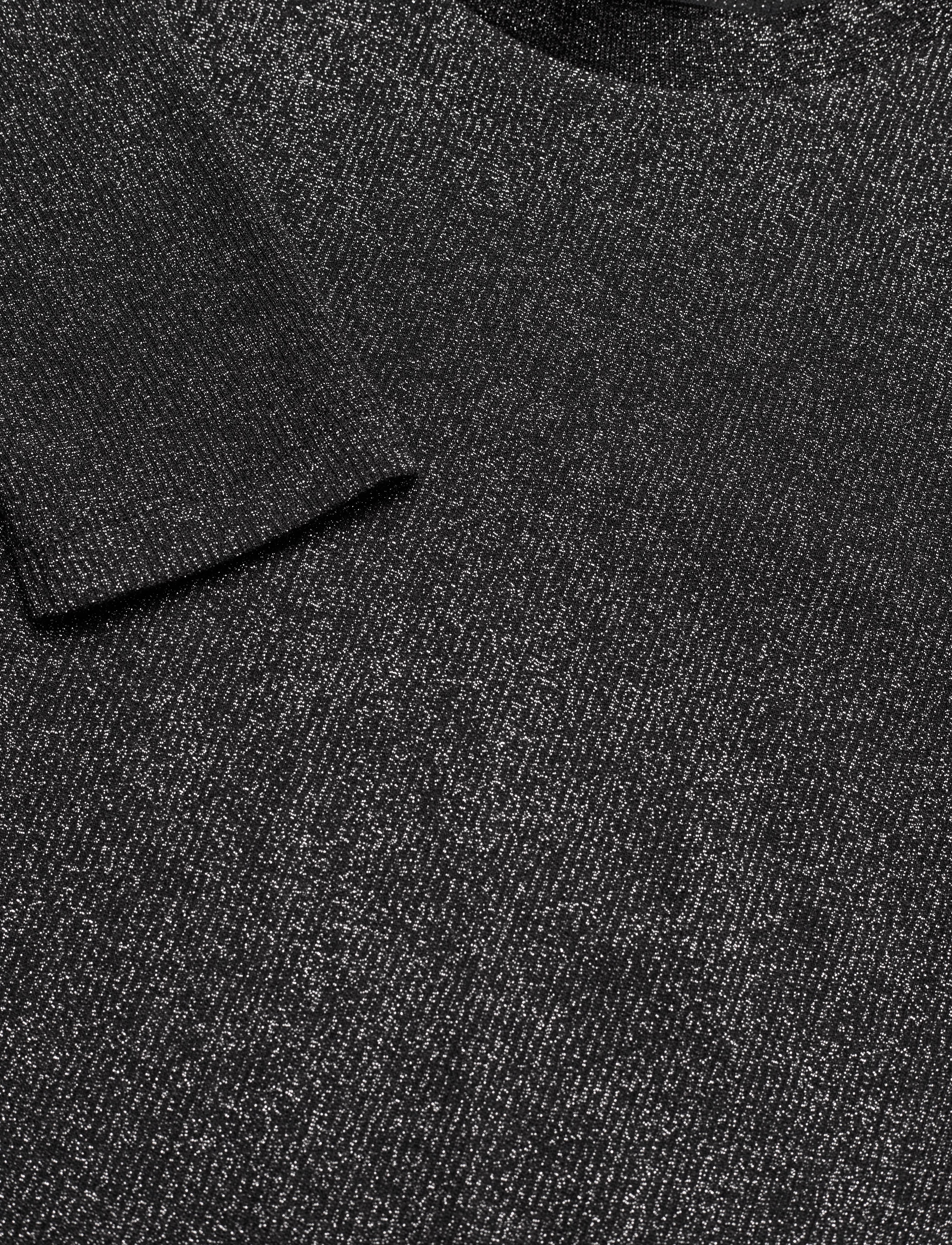 Mads Nørgaard - 2x2 Lurex Tuba Tee LS - långärmade toppar - black/gun metal - 2