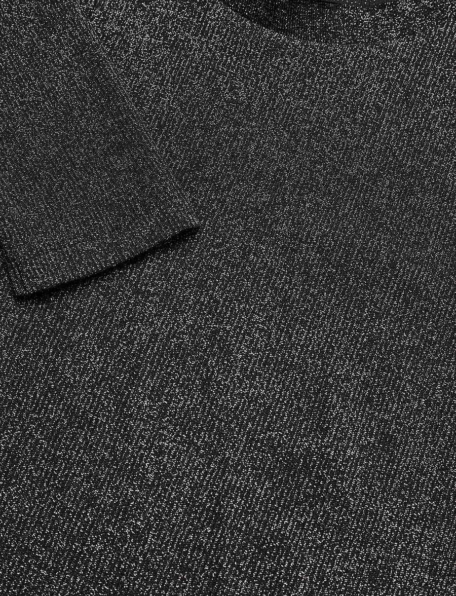 Mads Nørgaard - 2x2 Lurex Tuba Tee LS - långärmade toppar - black/gun metal - 2