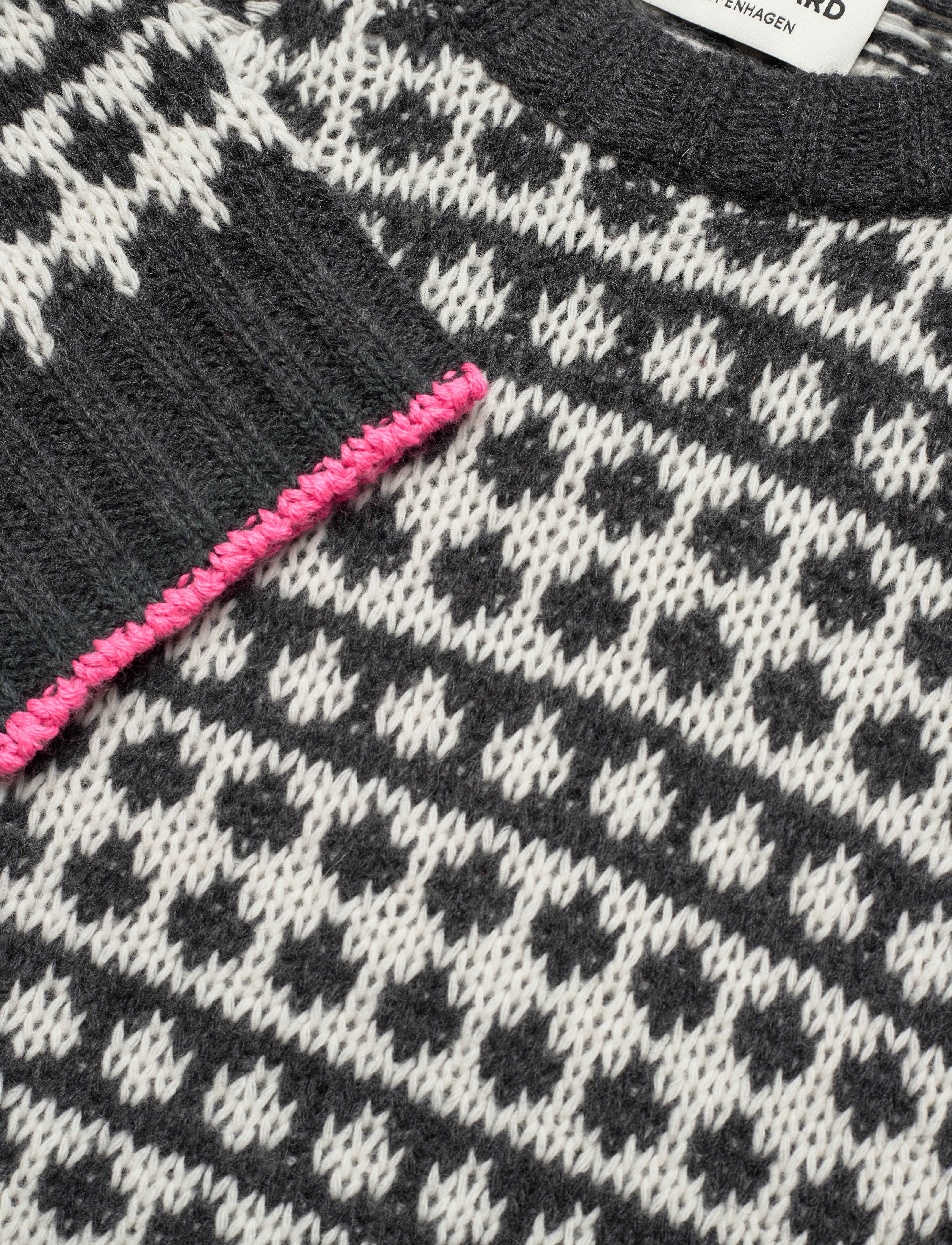 Mads Nørgaard - Yota Kilian Iceland Sweater - peysur - dark grey melange/winter white - 1