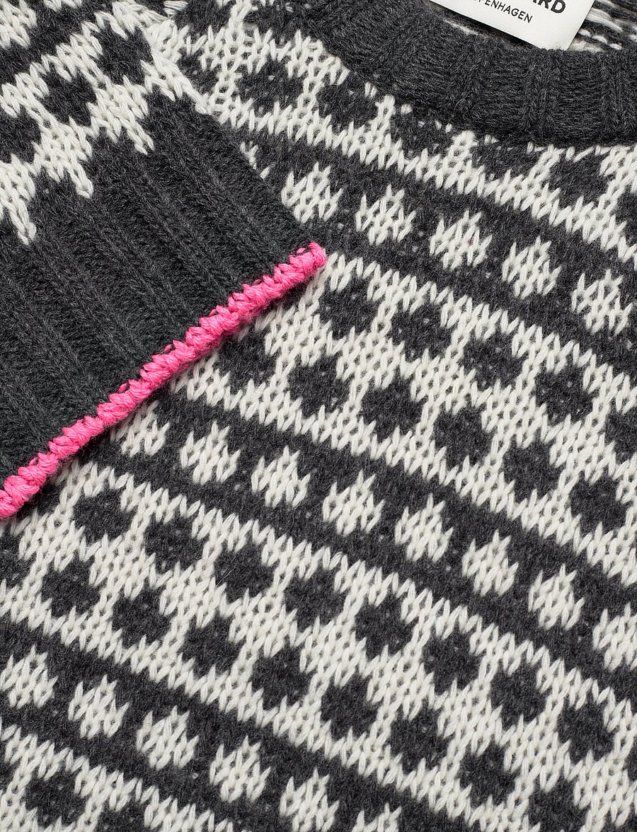 Mads Nørgaard - Yota Kilian Iceland Sweater - peysur - dark grey melange/winter white - 1