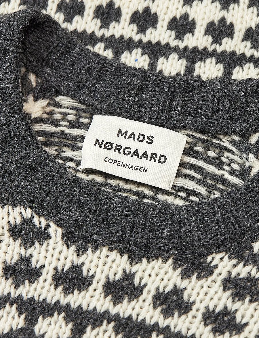 Mads Nørgaard - Yota Kilian Iceland Sweater - peysur - dark grey melange/winter white - 2