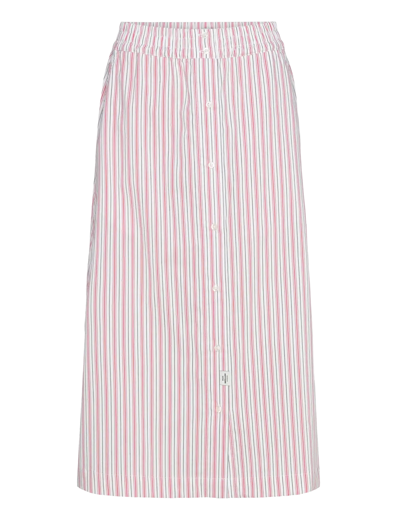 Mads Nørgaard - Poplinda Sindri Skirt - pinstripe/fiery red - 0