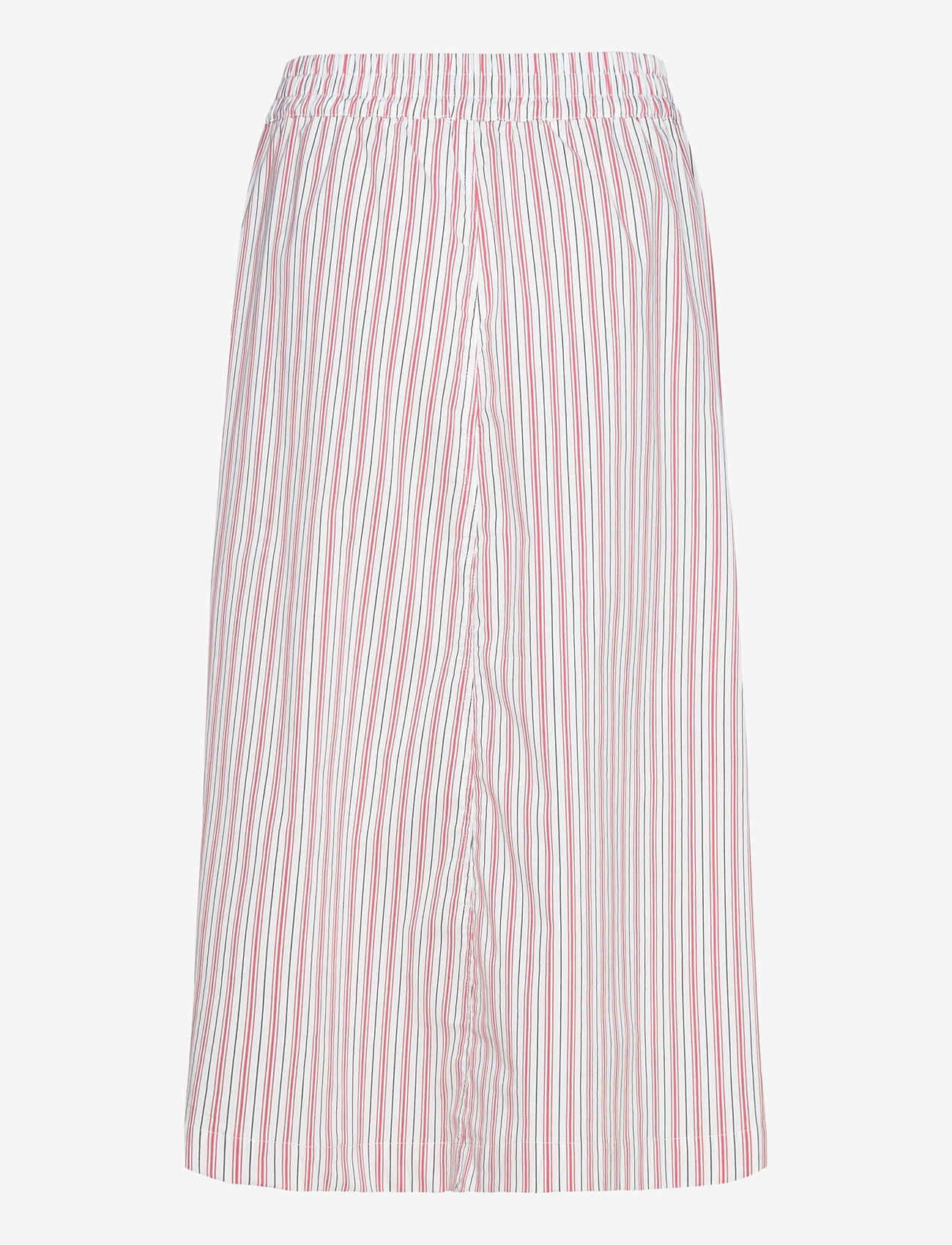 Mads Nørgaard - Poplinda Sindri Skirt - midi nederdele - pinstripe/fiery red - 1