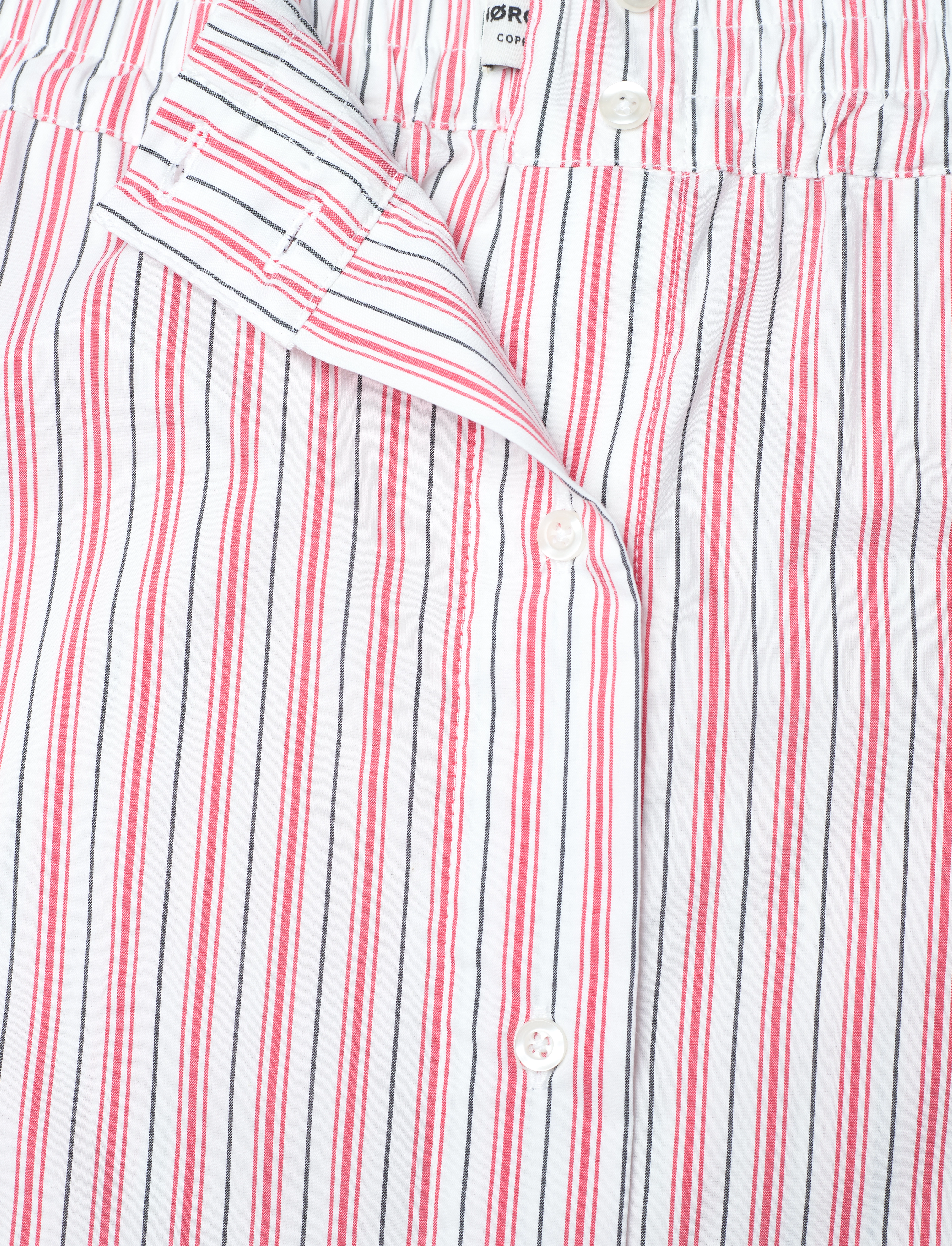 Mads Nørgaard - Poplinda Sindri Skirt - pinstripe/fiery red - 3