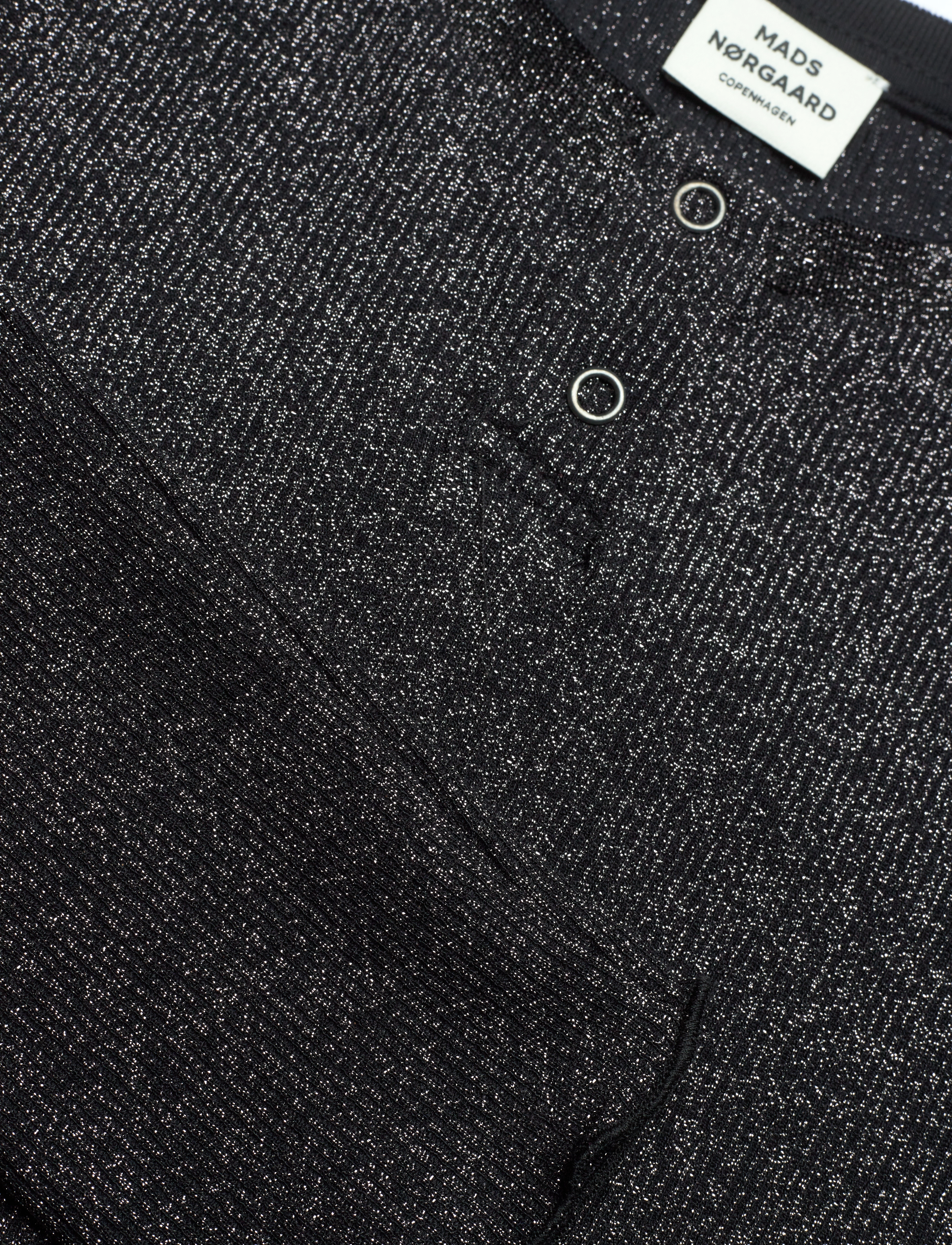 Mads Nørgaard - 2x2 Lurex Tala Tee LS - gun metal - 2