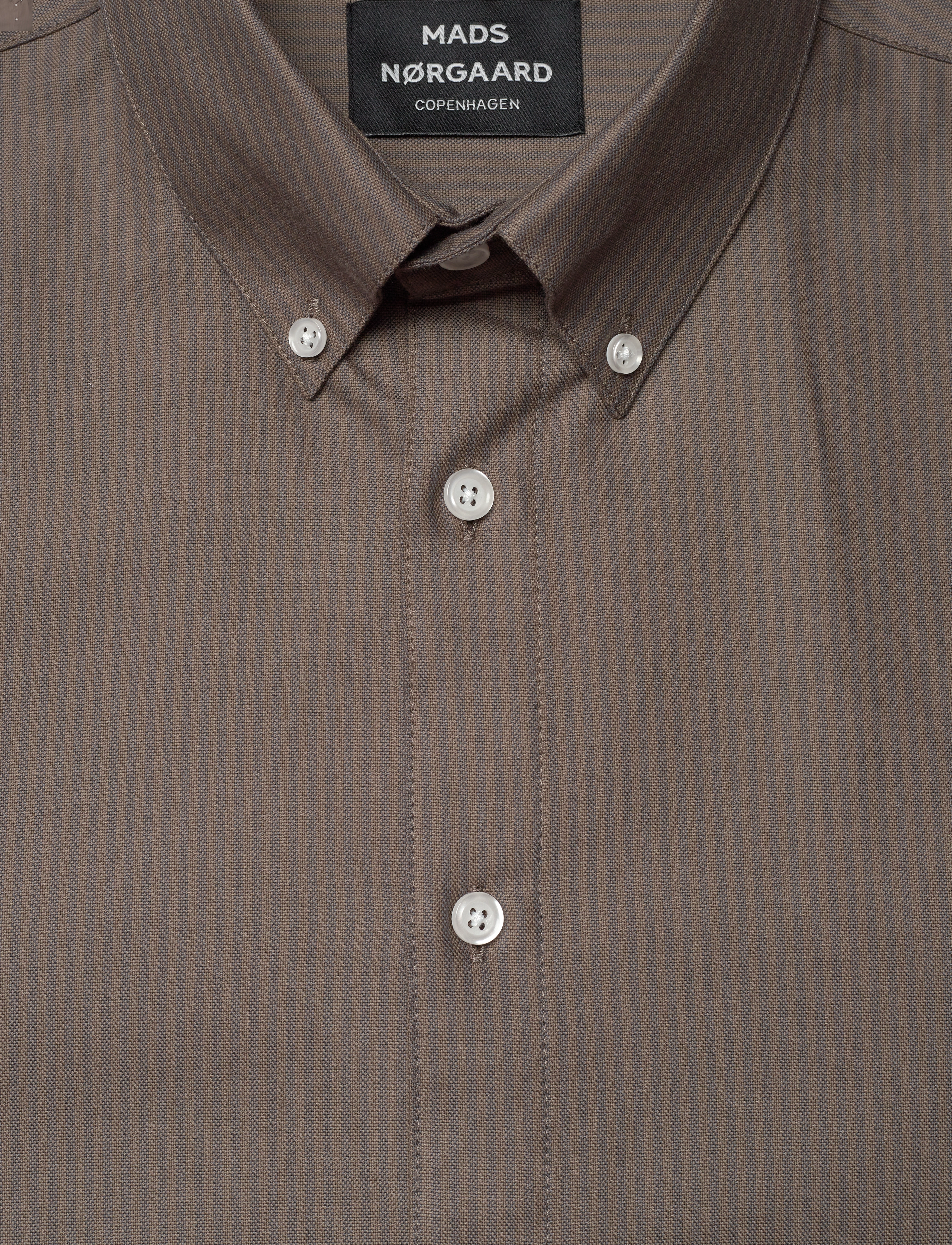 Mads Nørgaard - Cotton Oxford Sune Stripe Shirt BD - bungee cord/black oyster - 2