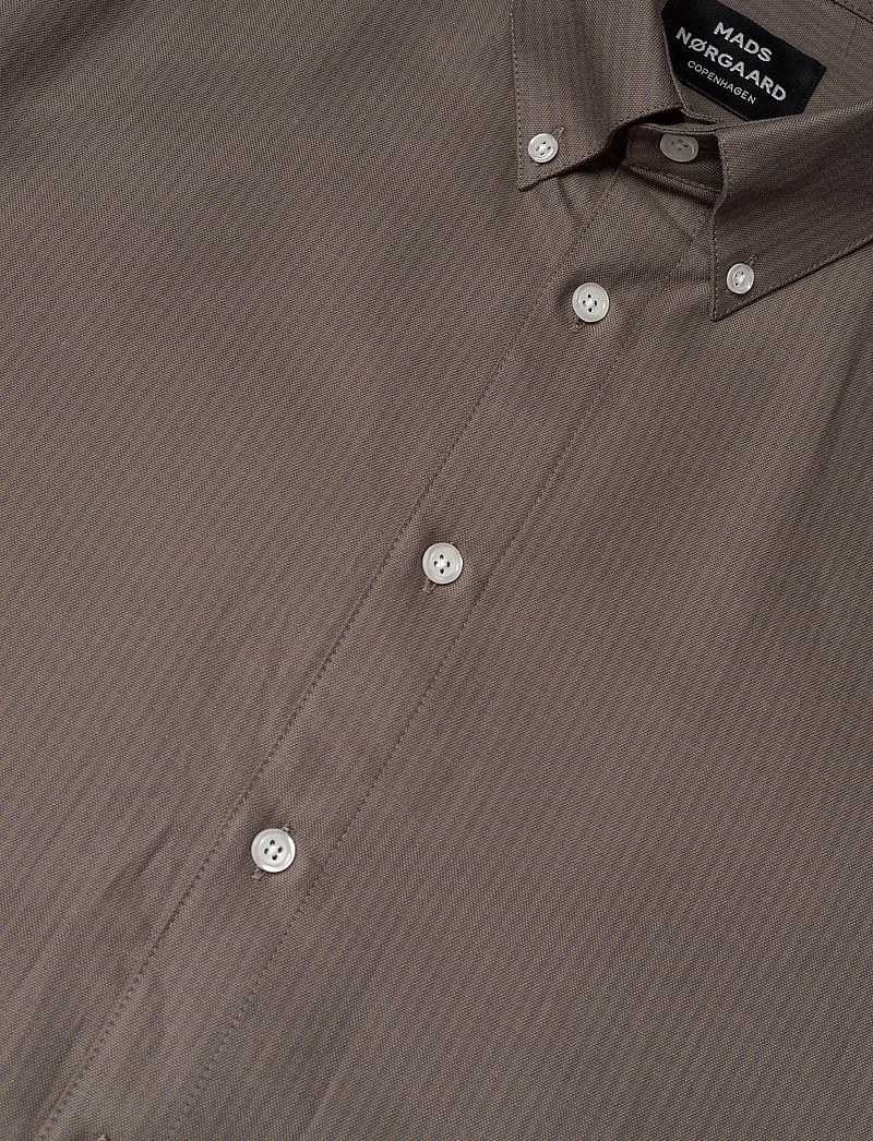 Mads Nørgaard - Cotton Oxford Sune Stripe Shirt BD - bungee cord/black oyster - 3