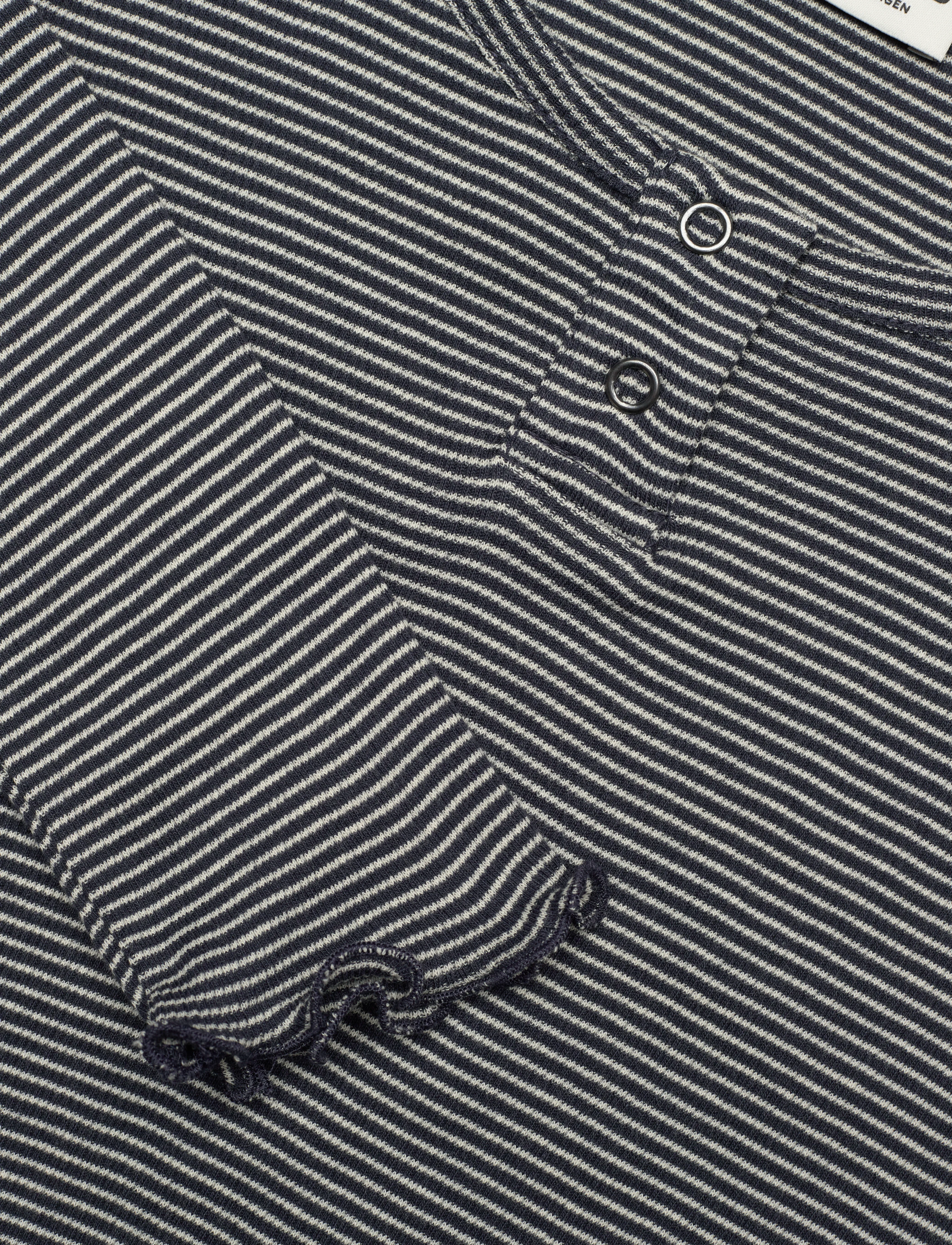 Mads Nørgaard - 2x2 Cotton Stripe Tala Tee LS - parisian night/vanilla ice - 2
