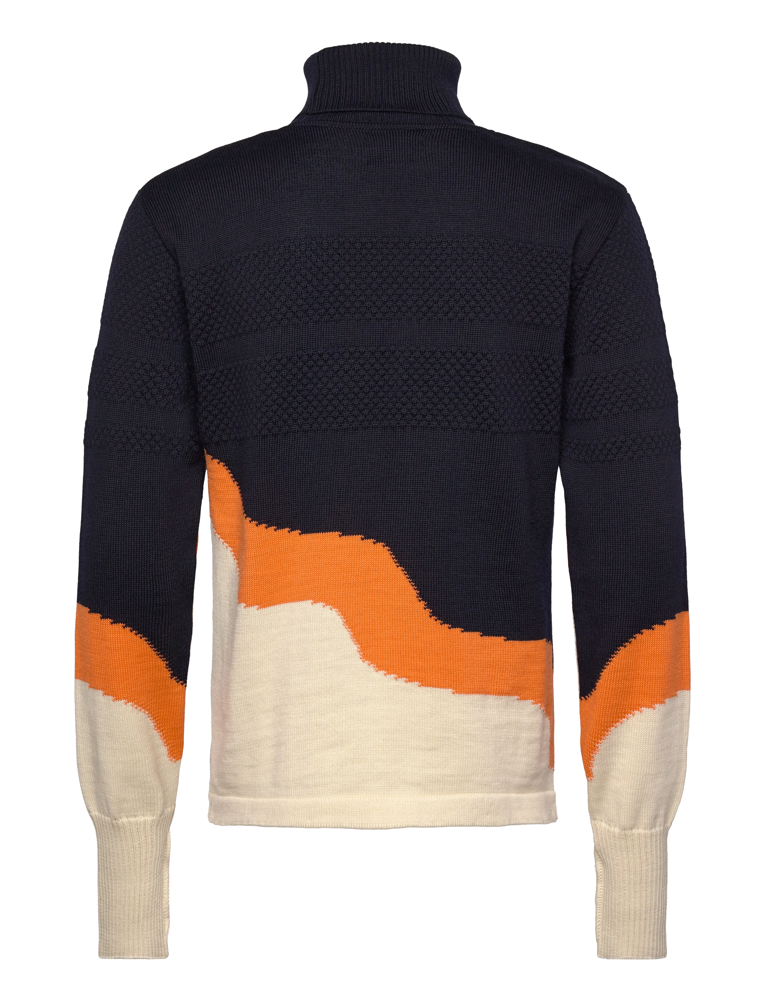 Mads Nørgaard - Wool Klemens 3 colour Knit - deep well/orange clown fish/va - 1