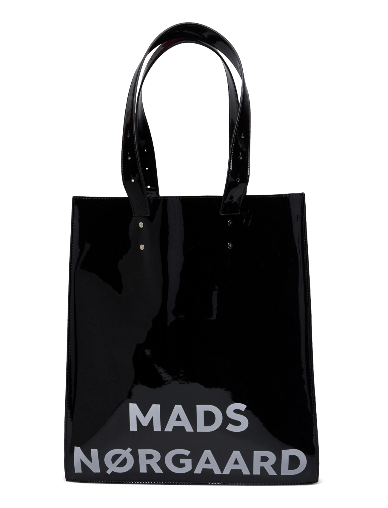 Mads Nørgaard Press Lacquer Foxy Shopper, Kvinder, Lak Shopper Taske, Sort, Str: ONE SIZE