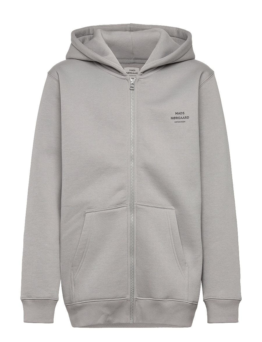 Mads Nørgaard - Standard Hudini Zip Sweatshirt - moon mist - 0