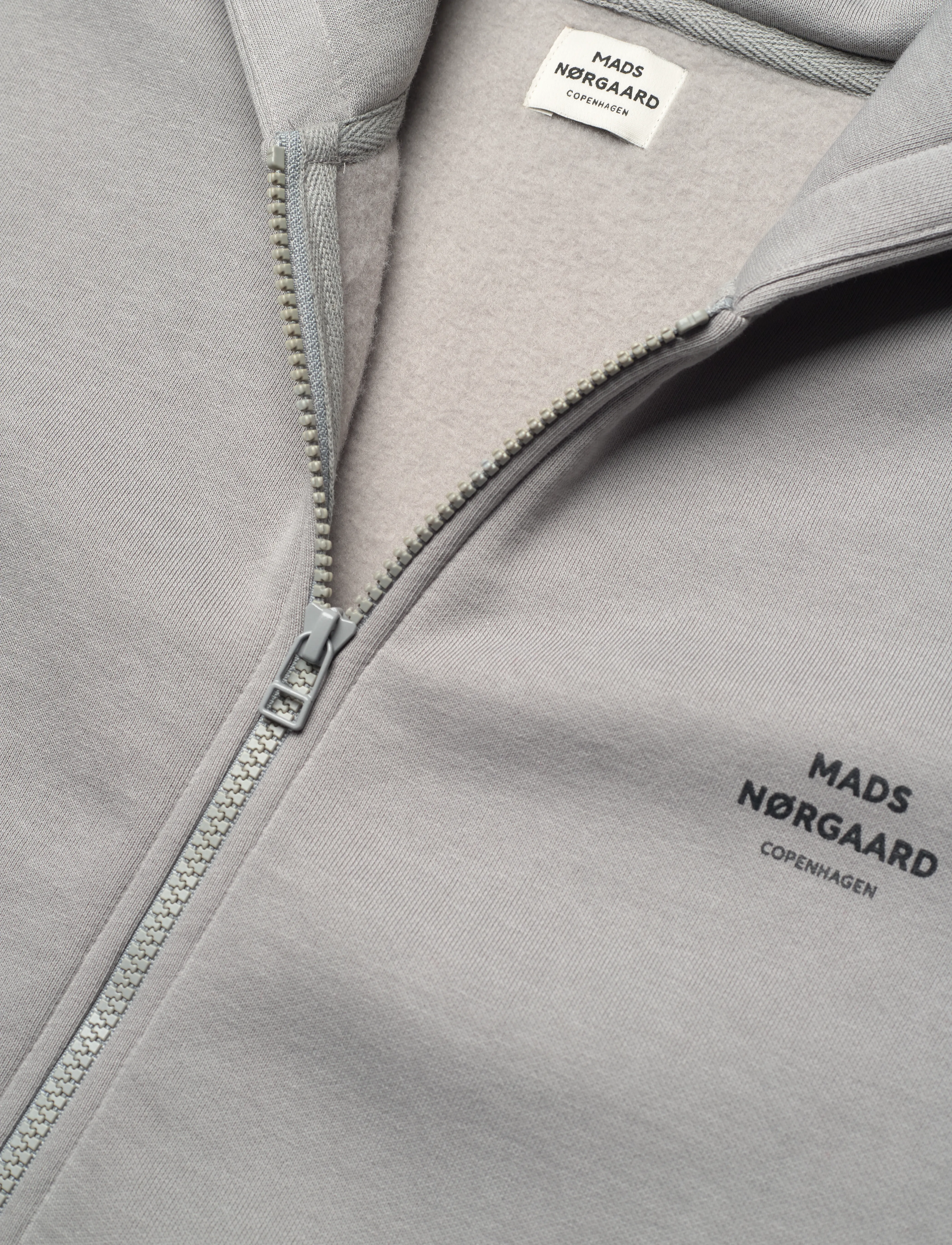 Mads Nørgaard - Standard Hudini Zip Sweatshirt - moon mist - 2