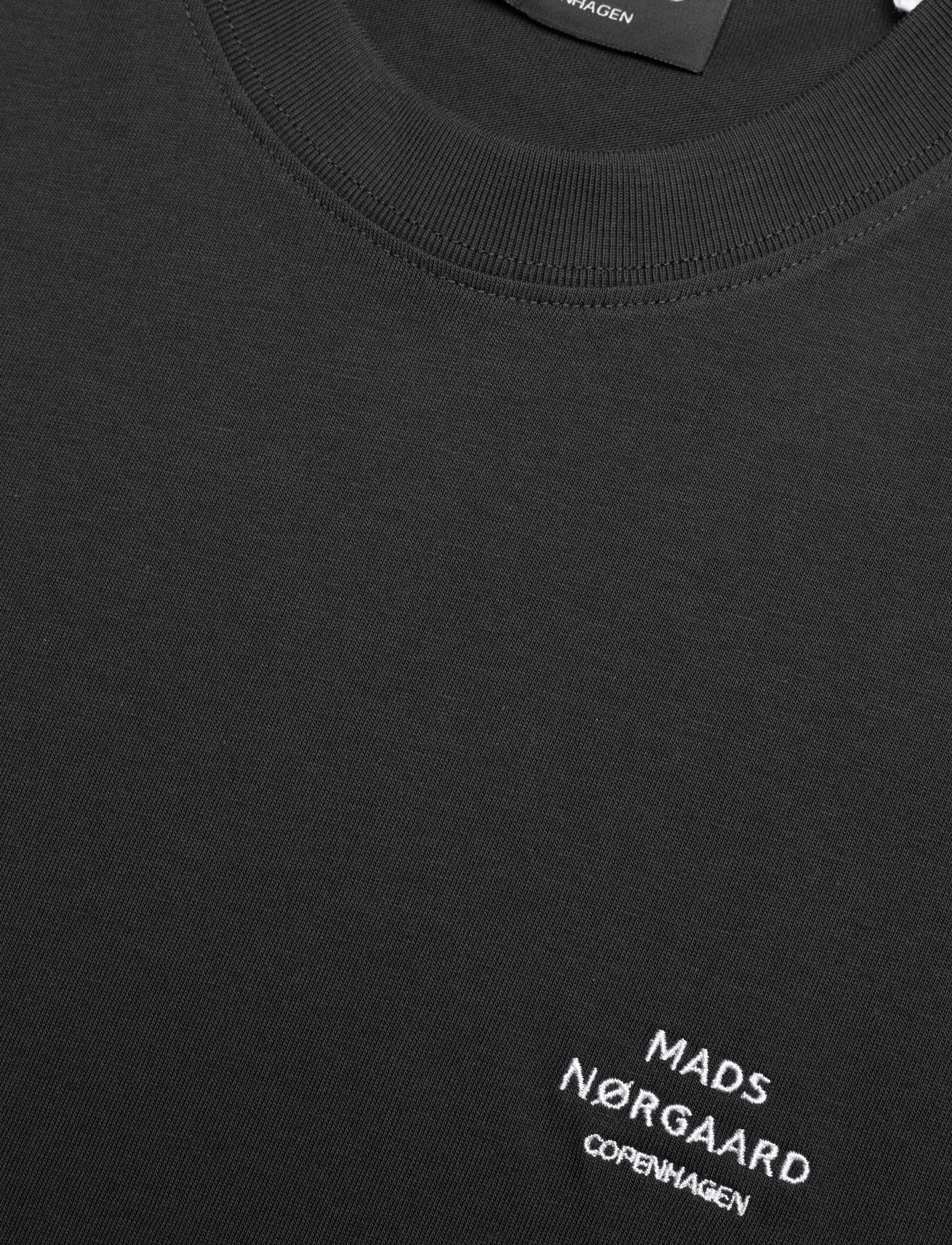 Mads Nørgaard - Cotton Jersey Frode Emb Logo Tee - black - 2