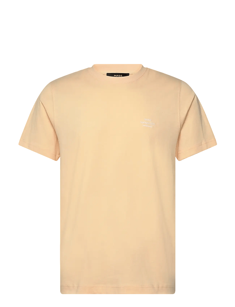 Mads Nørgaard - Cotton Jersey Frode Emb Logo Tee - kurzärmelig - cornhusk - 0