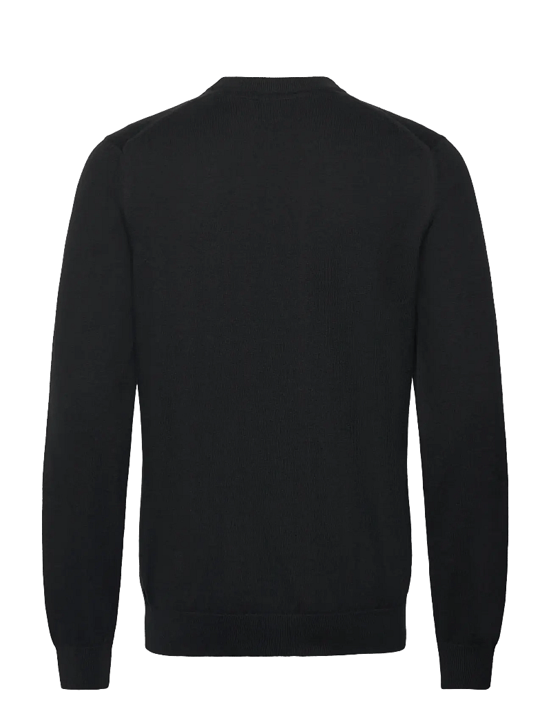 Mads Nørgaard - Tight Cotton Karsten Knit - rund hals - black - 1