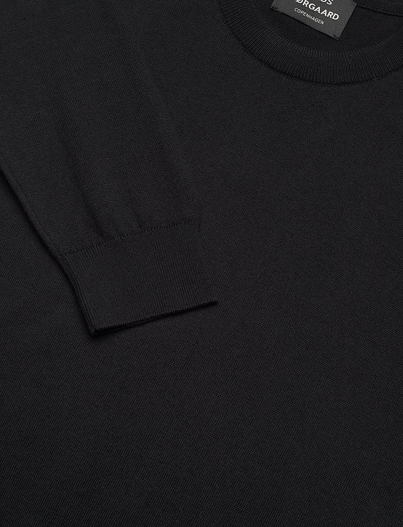 Mads Nørgaard - Tight Cotton Karsten Knit - rund hals - black - 2