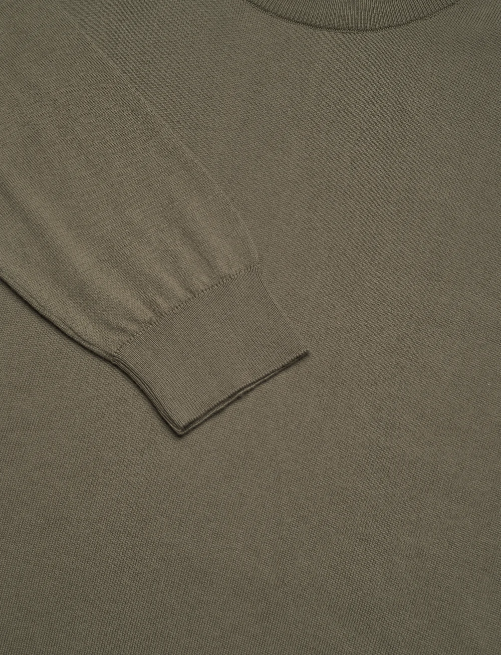 Mads Nørgaard - Tight Cotton Karsten Knit - rundhalsad - kalamata - 2