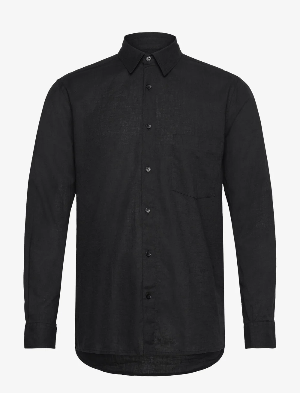 Mads Nørgaard - Cotton Linen Sune Shirt - leinenhemden - black - 0