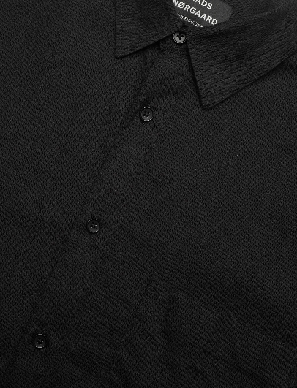 Mads Nørgaard - Cotton Linen Sune Shirt - leinenhemden - black - 3