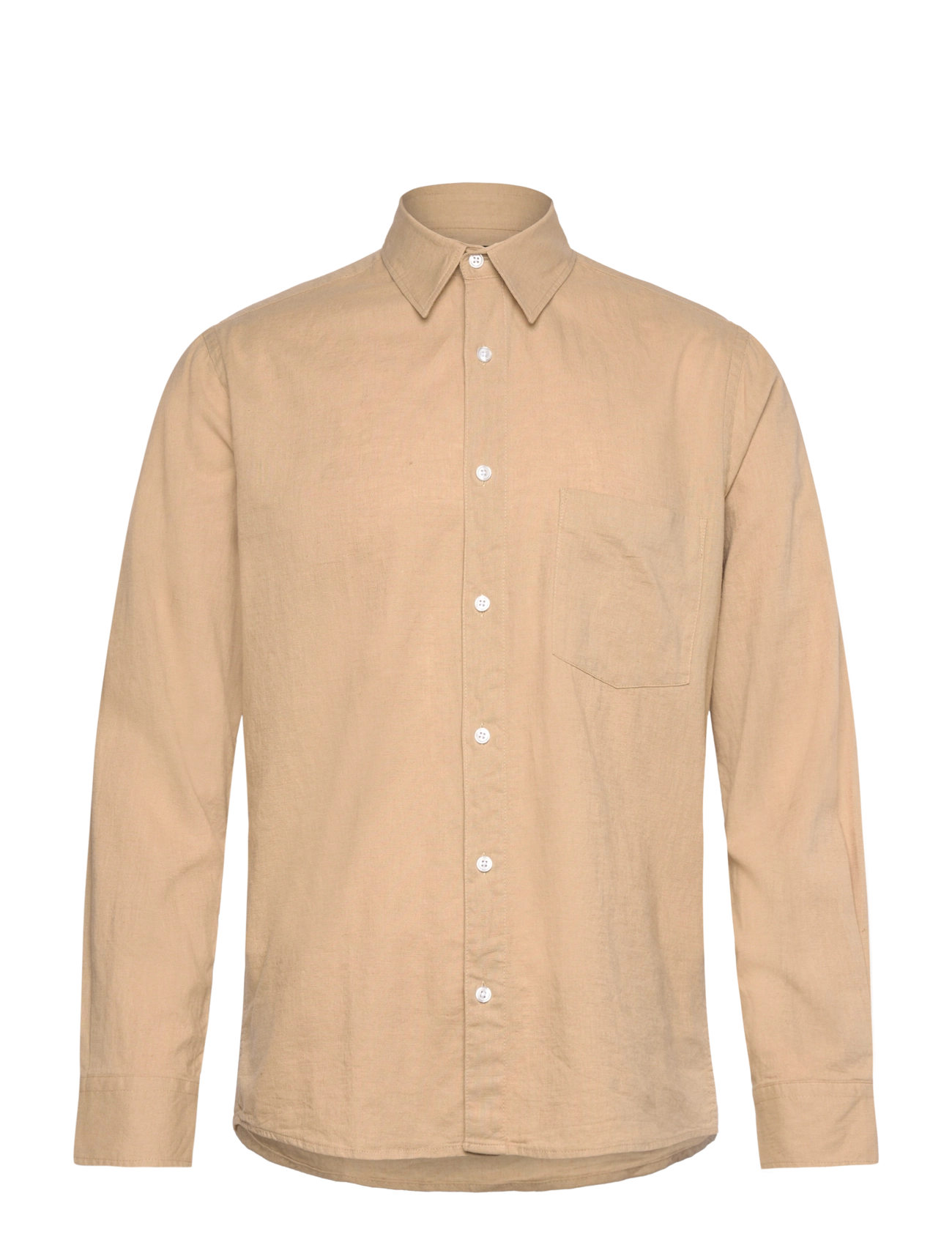 Mads Nørgaard Cotton Linen Sune Shirt - Tøj - TRENCH COAT / beige