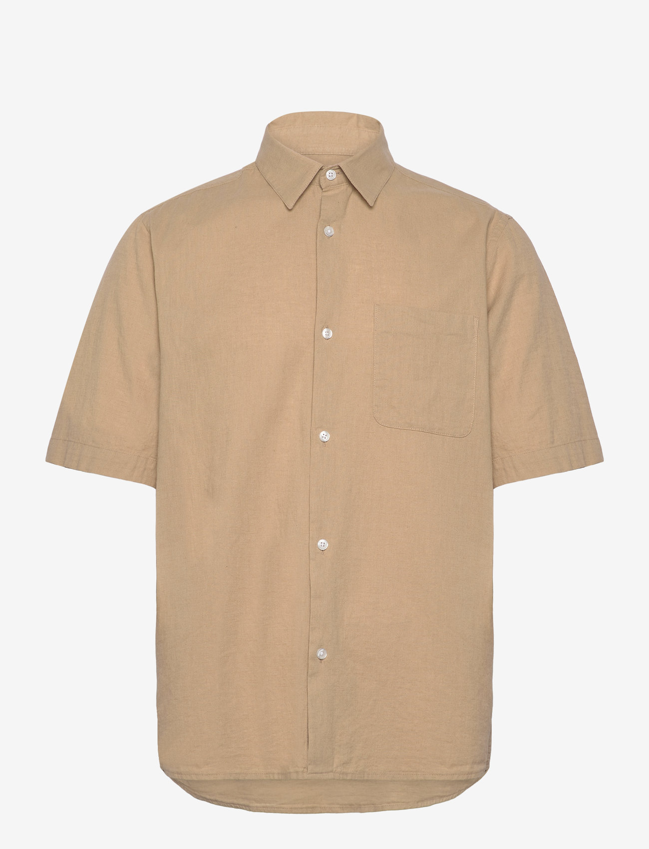 Mads Nørgaard - Cotton Linen Victor Shirt SS - linased särgid - trench coat - 0