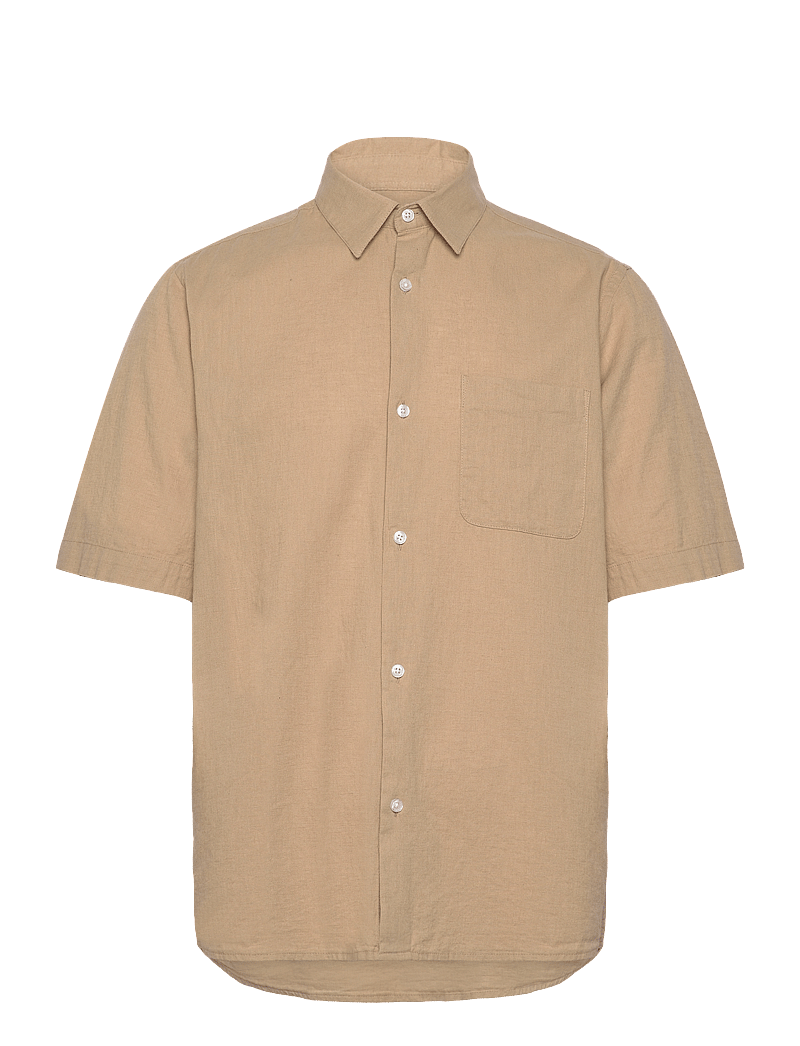 Mads Nørgaard - Cotton Linen Victor Shirt SS - linased särgid - trench coat - 0
